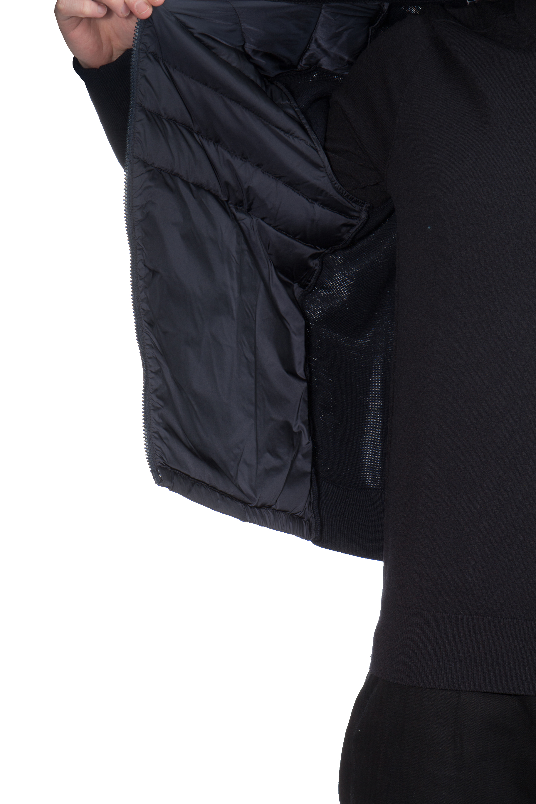 MONCLER Down Padded Virgin Wool Blend Cardigan MONCLER Down Padded Virgin Wool Blend Cardigan