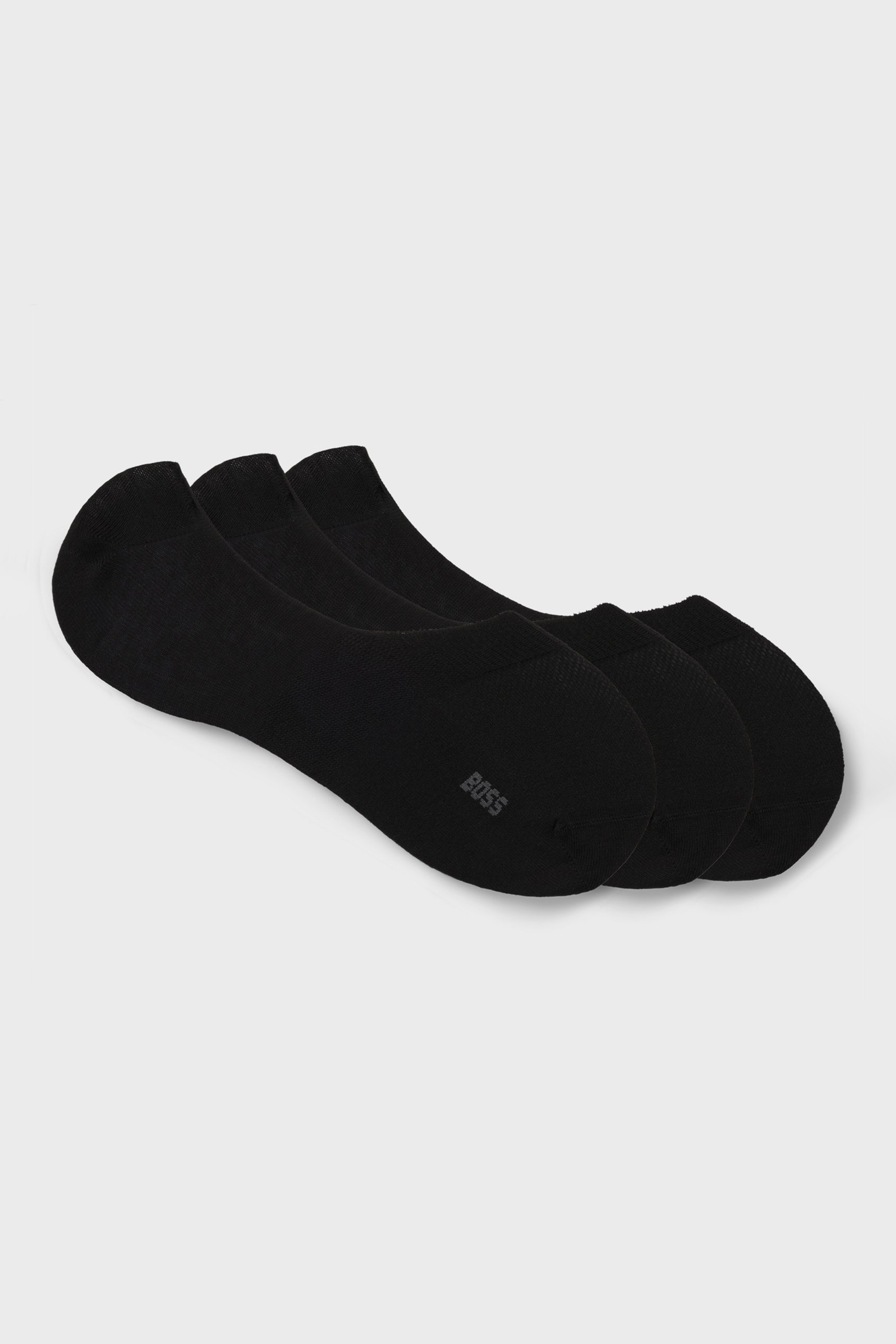 BOSS 3-Pack Cotton Blend Invisible Socks