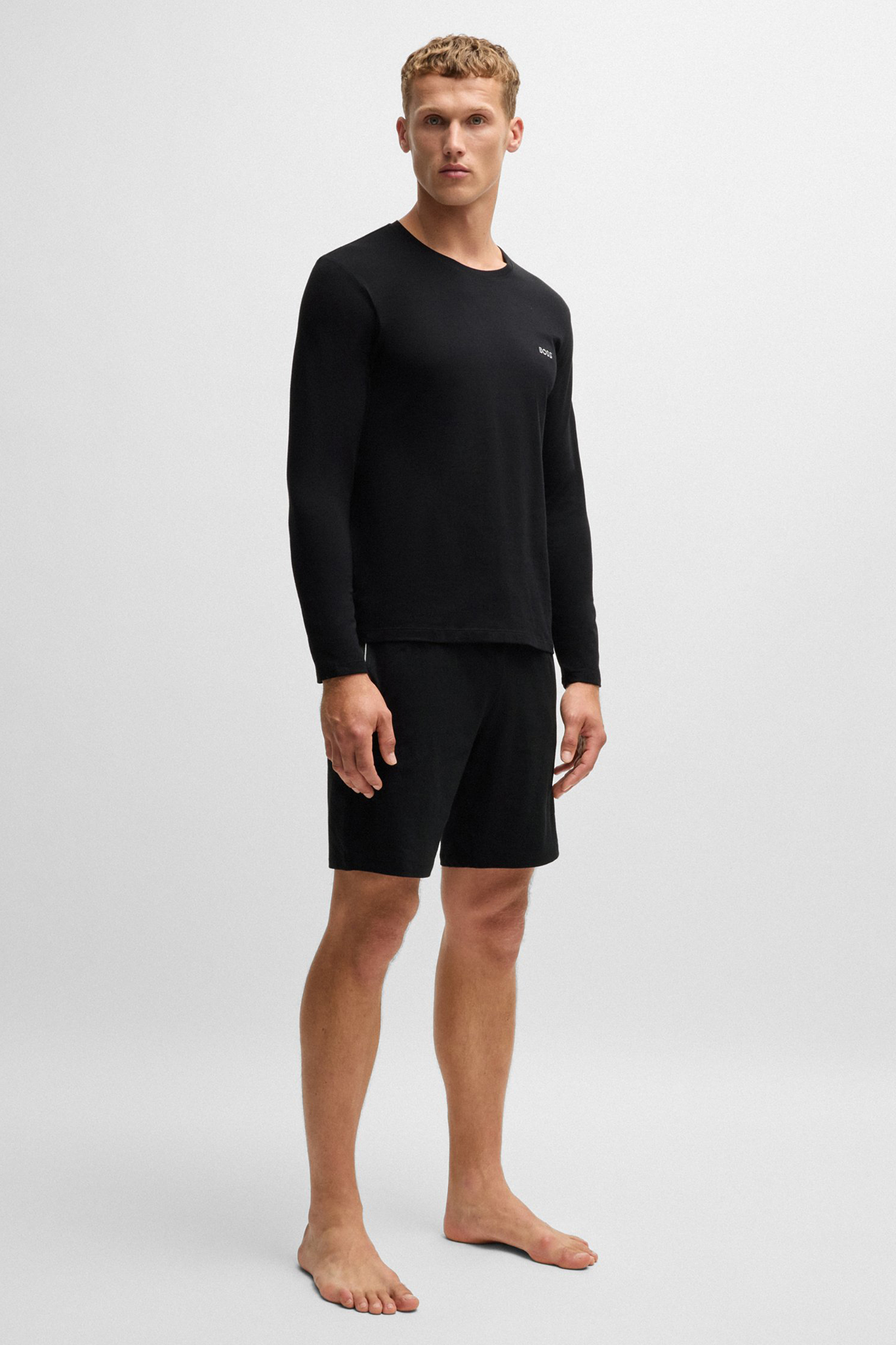 BOSS Regular Fit Embroidered Stretch Cotton Jersey Mix&Match Long-Sleeve T-Shirt BOSS Regular Fit Embroidered Stretch Cotton Jersey Mix&Match Long-Sleeve T-Shirt
