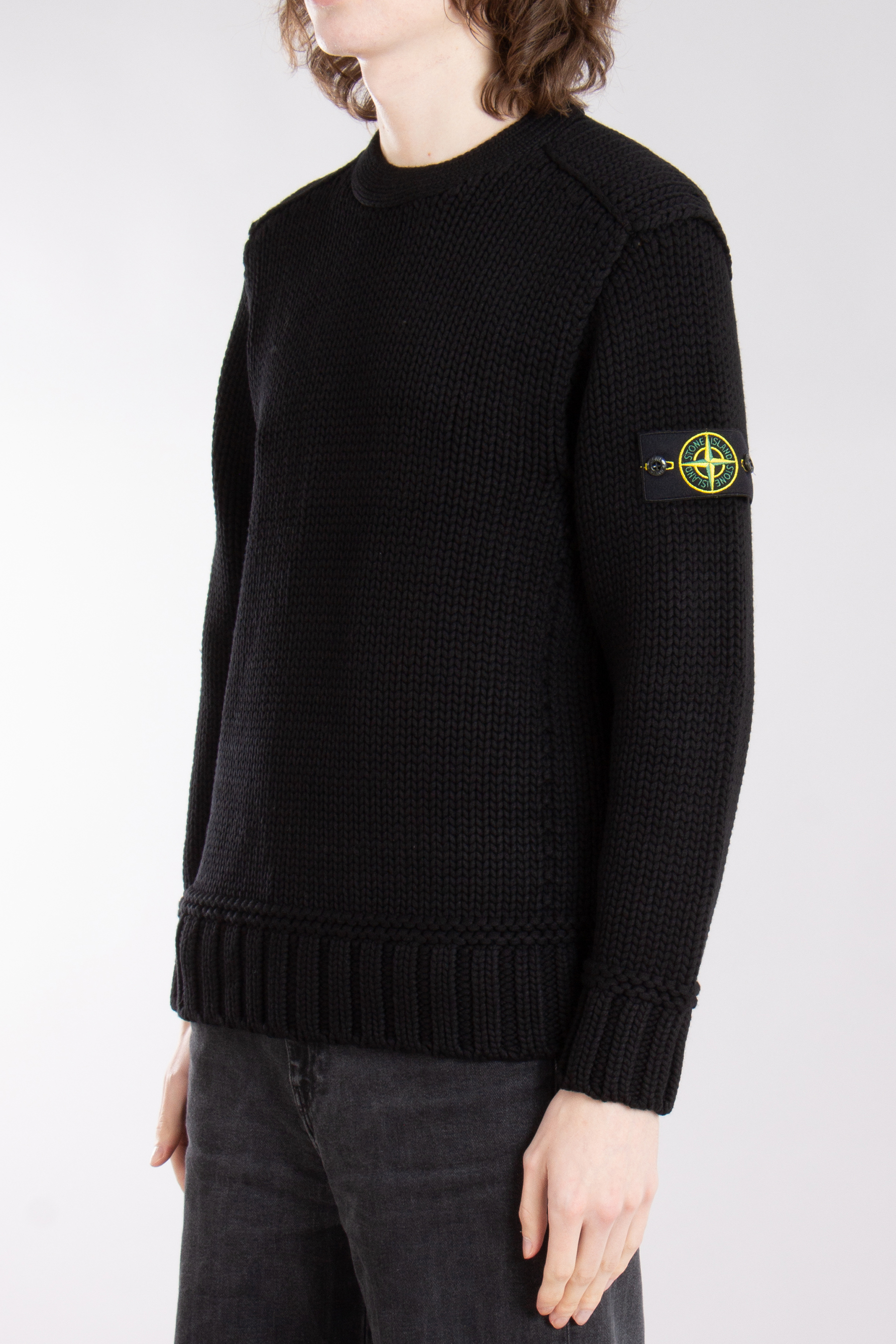 STONE ISLAND Chain Stitch Viscose-Nylon Sweater STONE ISLAND Chain Stitch Viscose-Nylon Sweater