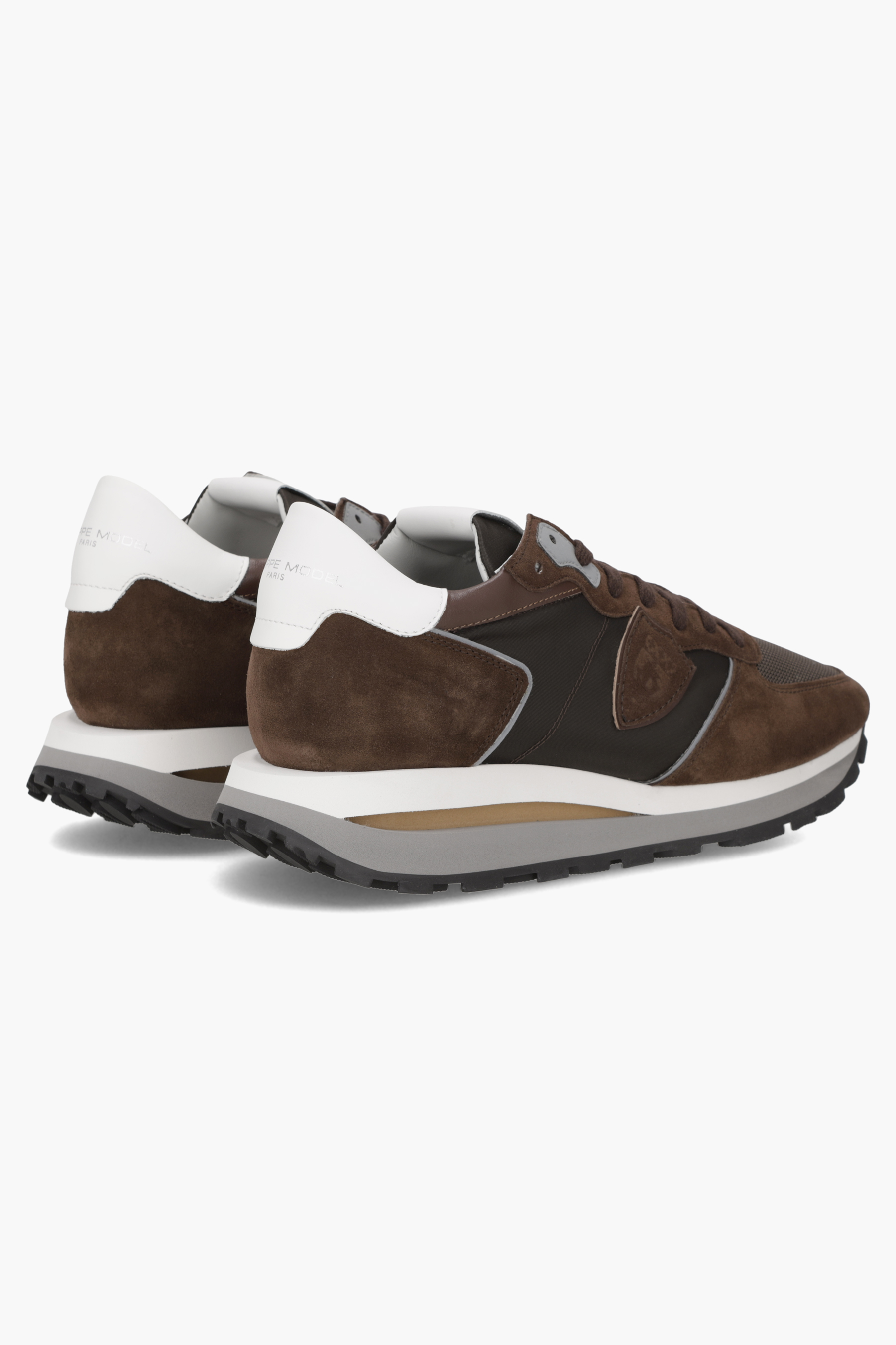 PHILIPPE MODEL Technical Fabric, Mesh & Suede Sneakers Tropez Haute Low Bekleidung, Schuhwerk, Schuh, Sneaker, Wildleder