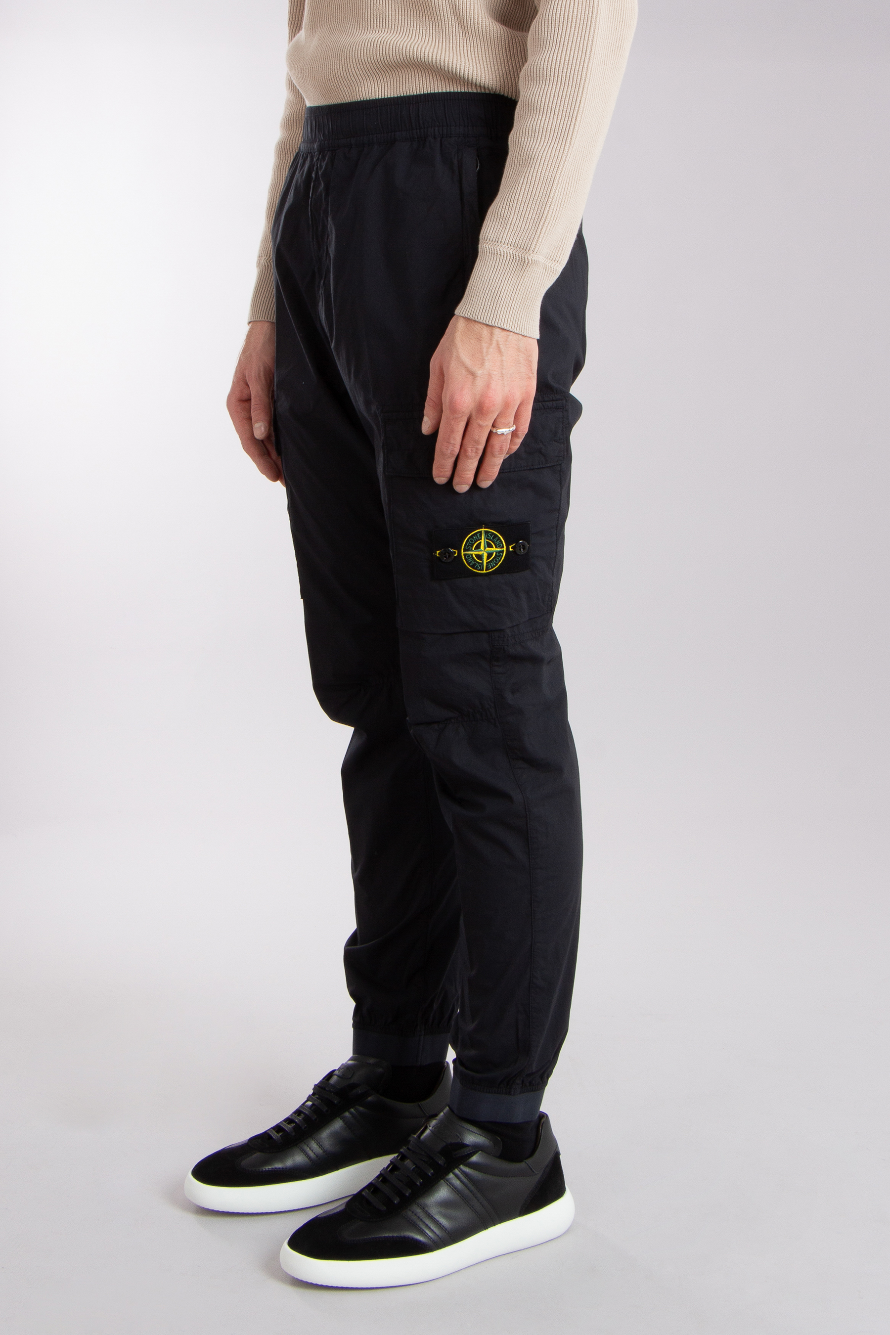 STONE ISLAND Regular Tapered Stretch Cotton Tela 'Paracadute' Pants STONE ISLAND Regular Tapered Stretch Cotton Tela 'Paracadute' Pants