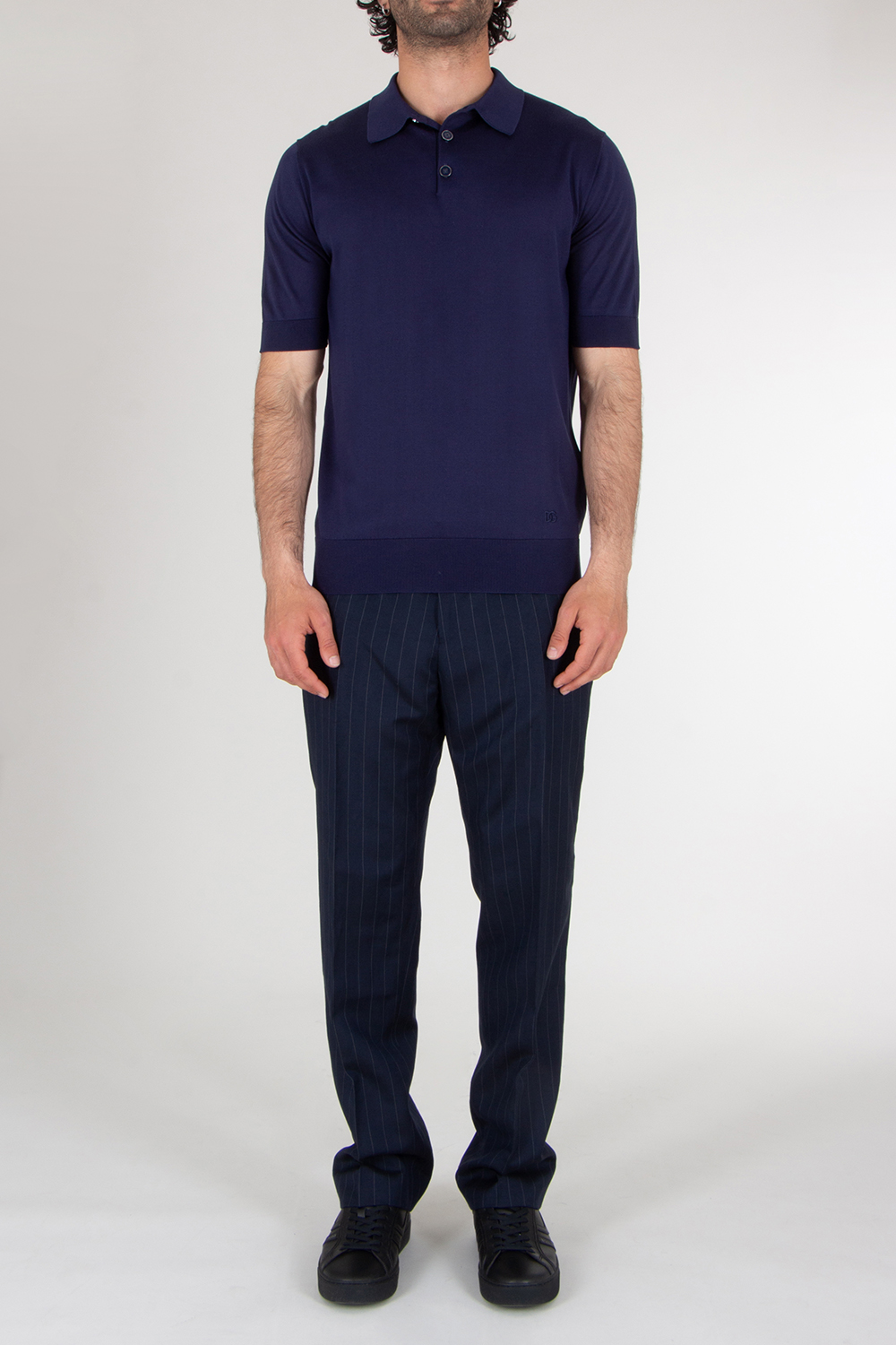 DOLCE & GABBANA  Serafino Silk Embroidered Polo