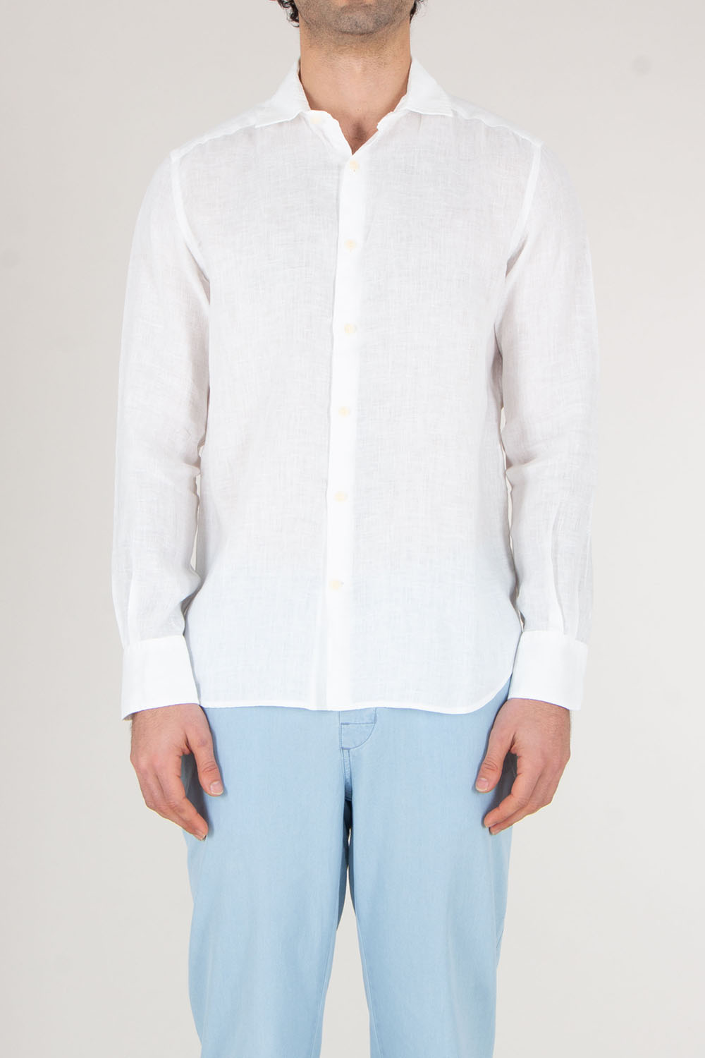 MC 2 SAINT BARTH Regular Fit Linen Shirt Pamplona