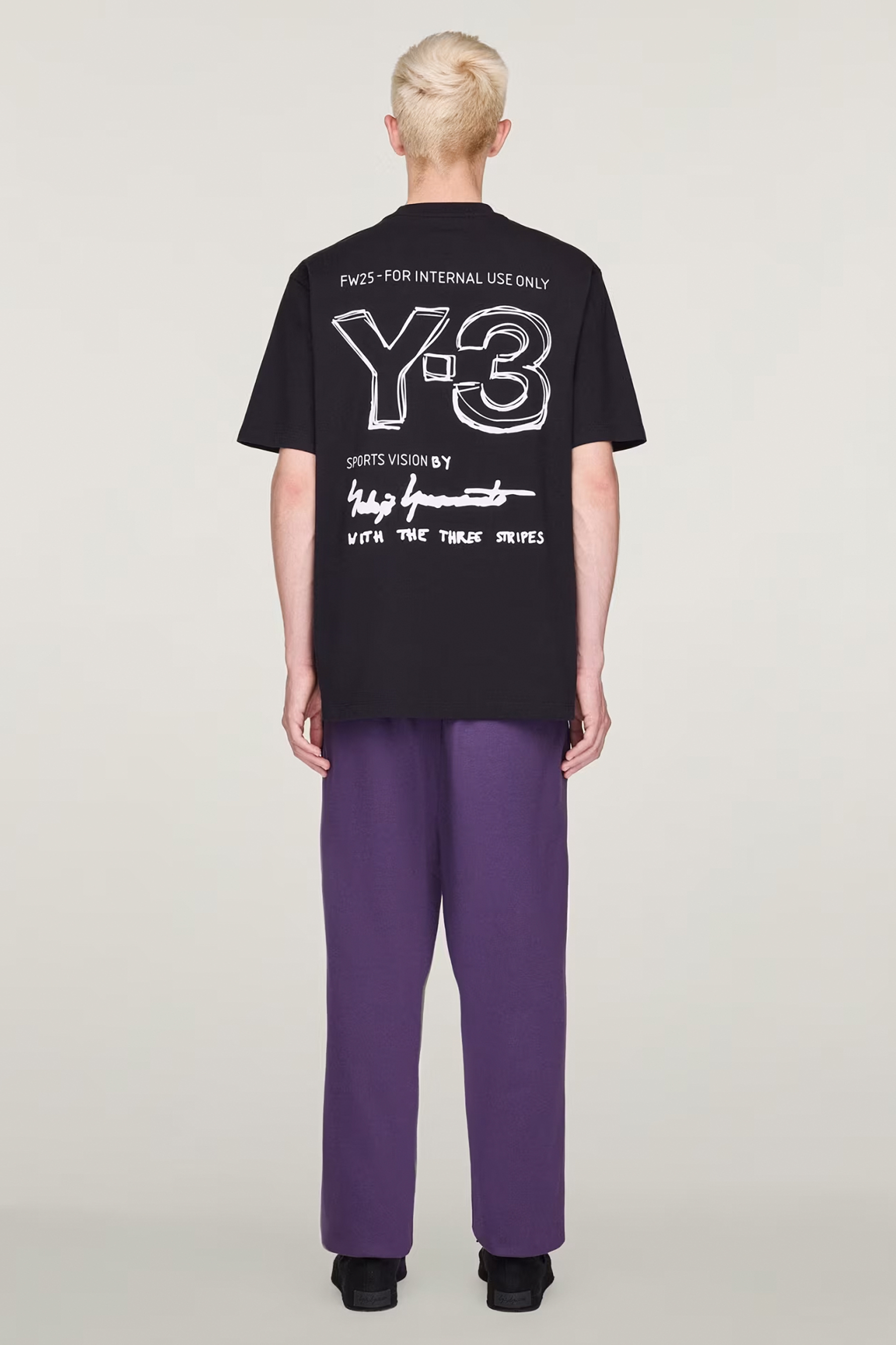 Y-3 Loose Fit Merch Graphic Print Cotton Jersey T-Shirt T-shirt, Hosen, Person, Hemd, Pyjama
