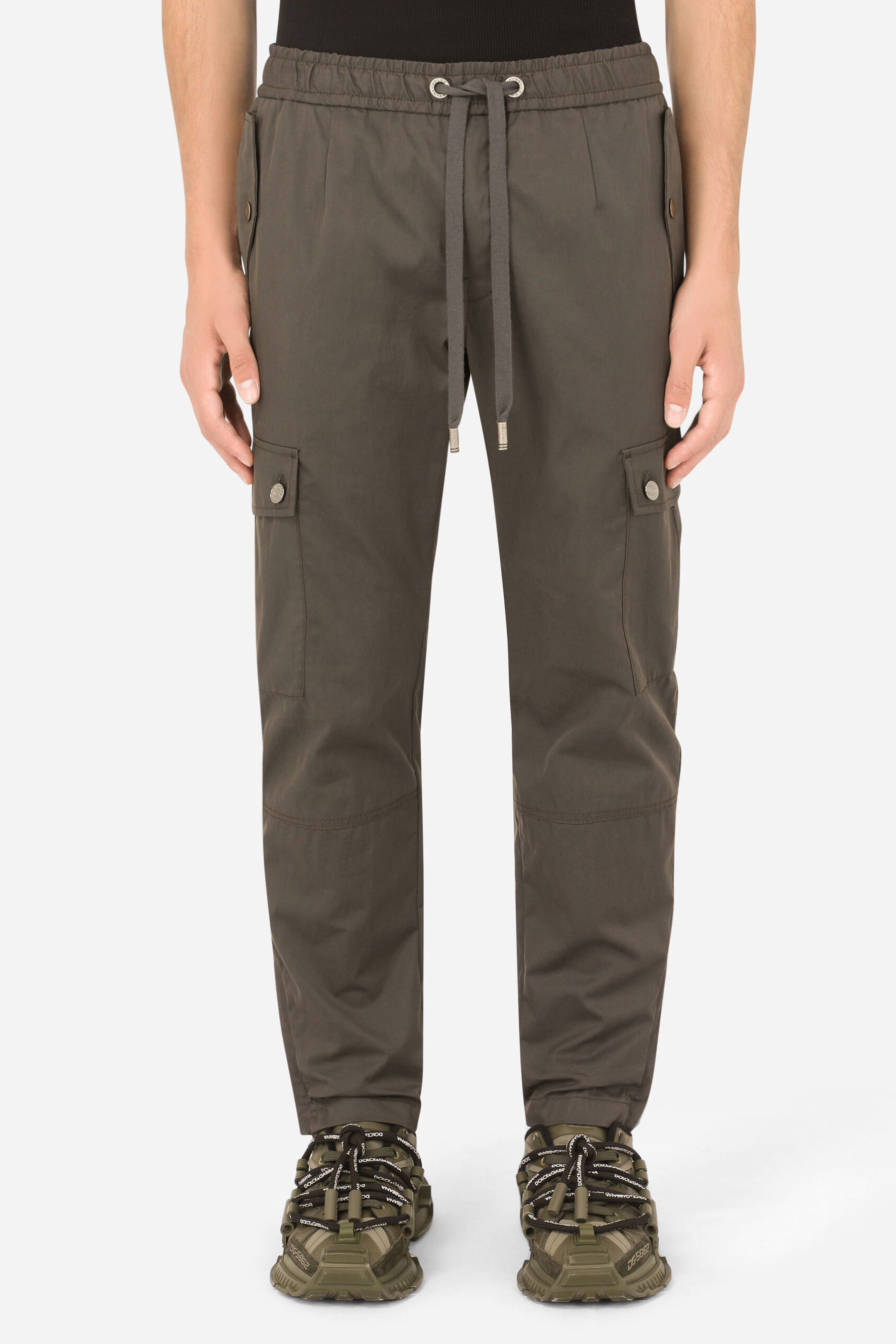 DOLCE & GABBANA Cotton Jogging Pants With Camouflage Bands