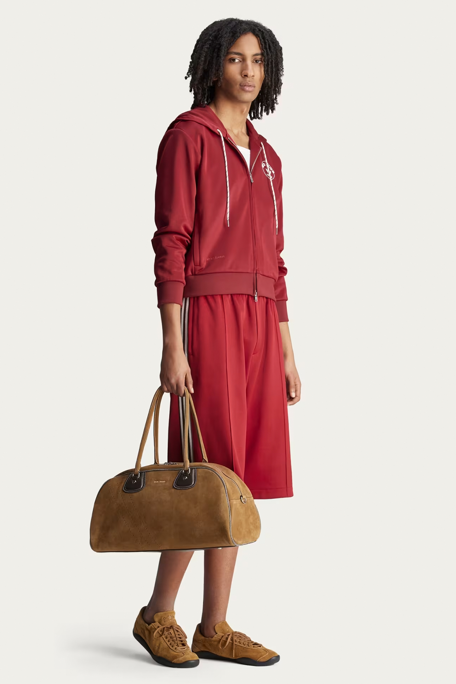 ADIDAS X Wales Bonner Slim Fit Recycled Polyester Blend Track Hoodie Handtasche, Langarm, Mantel, Modisch, Person