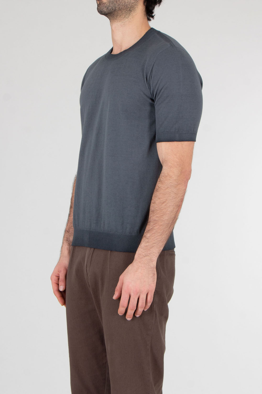AROVESCIO Regular Fit Cotton Knit T-Shirt