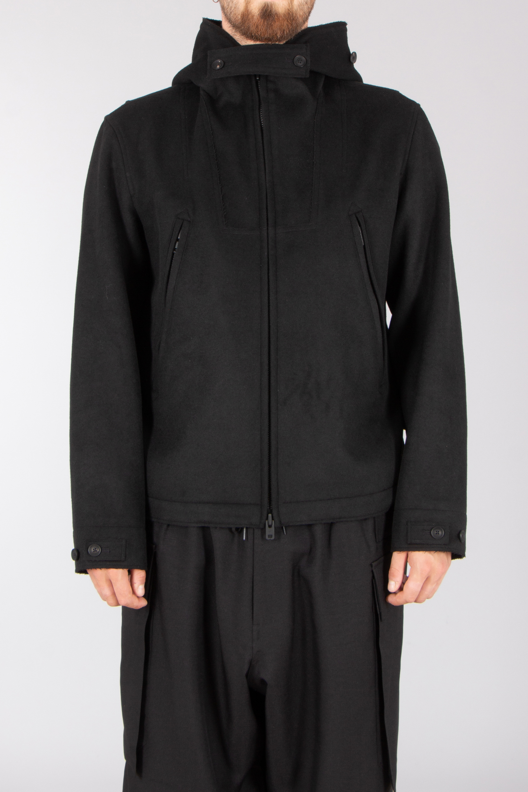 Y-3 Loose Fit Melton Wool Blend Jacket Bekleidung, Mantel, Fleece, Jacke