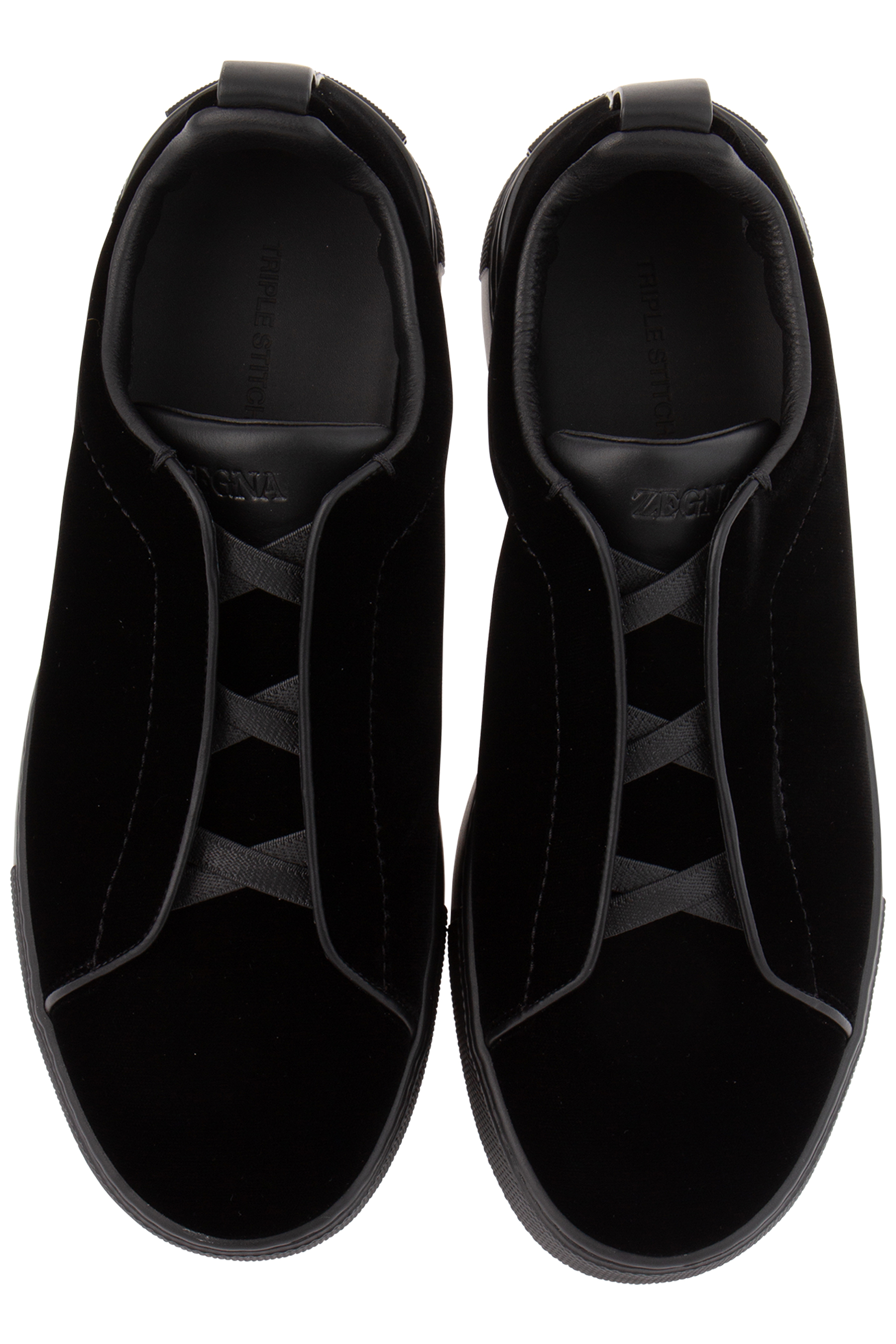 ZEGNA Velvet Sneakers Triple Stitch ZEGNA Velvet Sneakers Triple Stitch