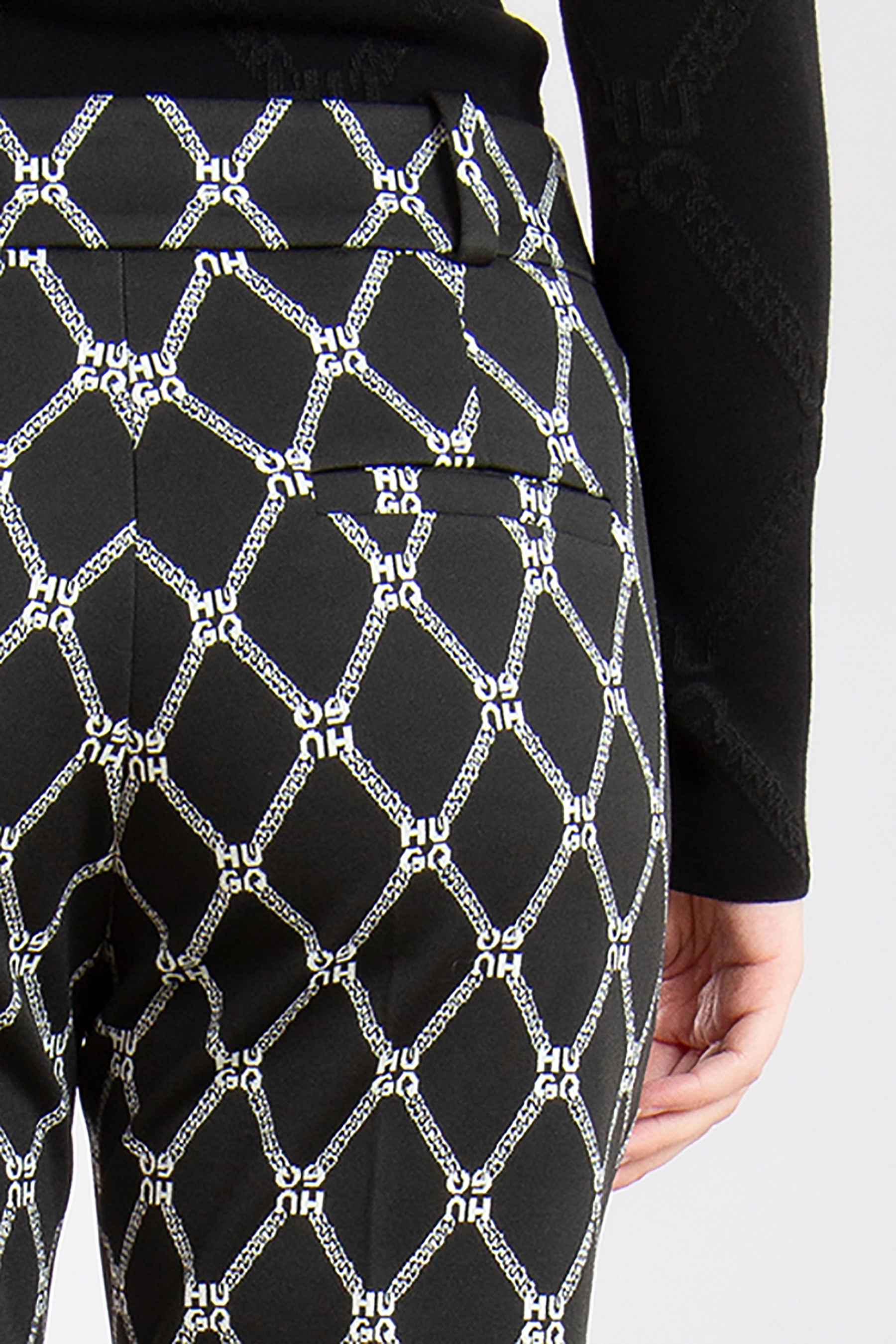 HUGO Patterned Woven Stretch Pants Hedima HUGO Patterned Woven Stretch Pants Hedima