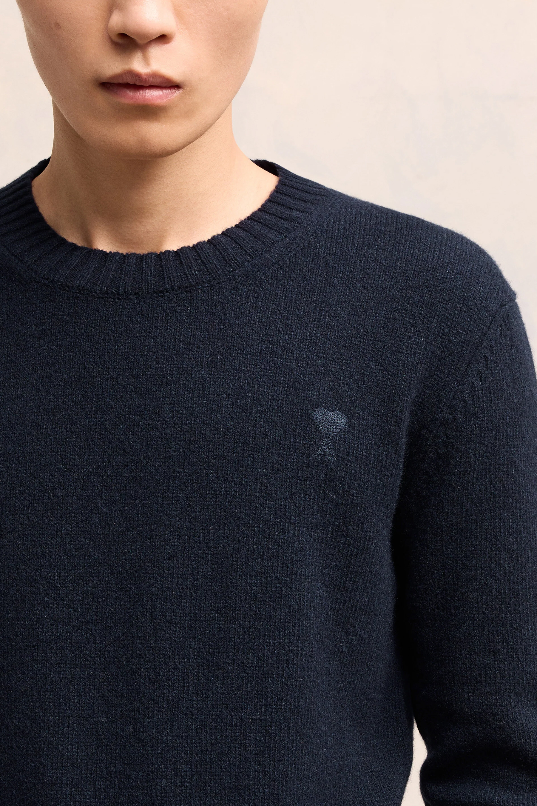 AMI PARIS Embroidered Cashmere Sweater AMI PARIS Embroidered Cashmere Sweater
