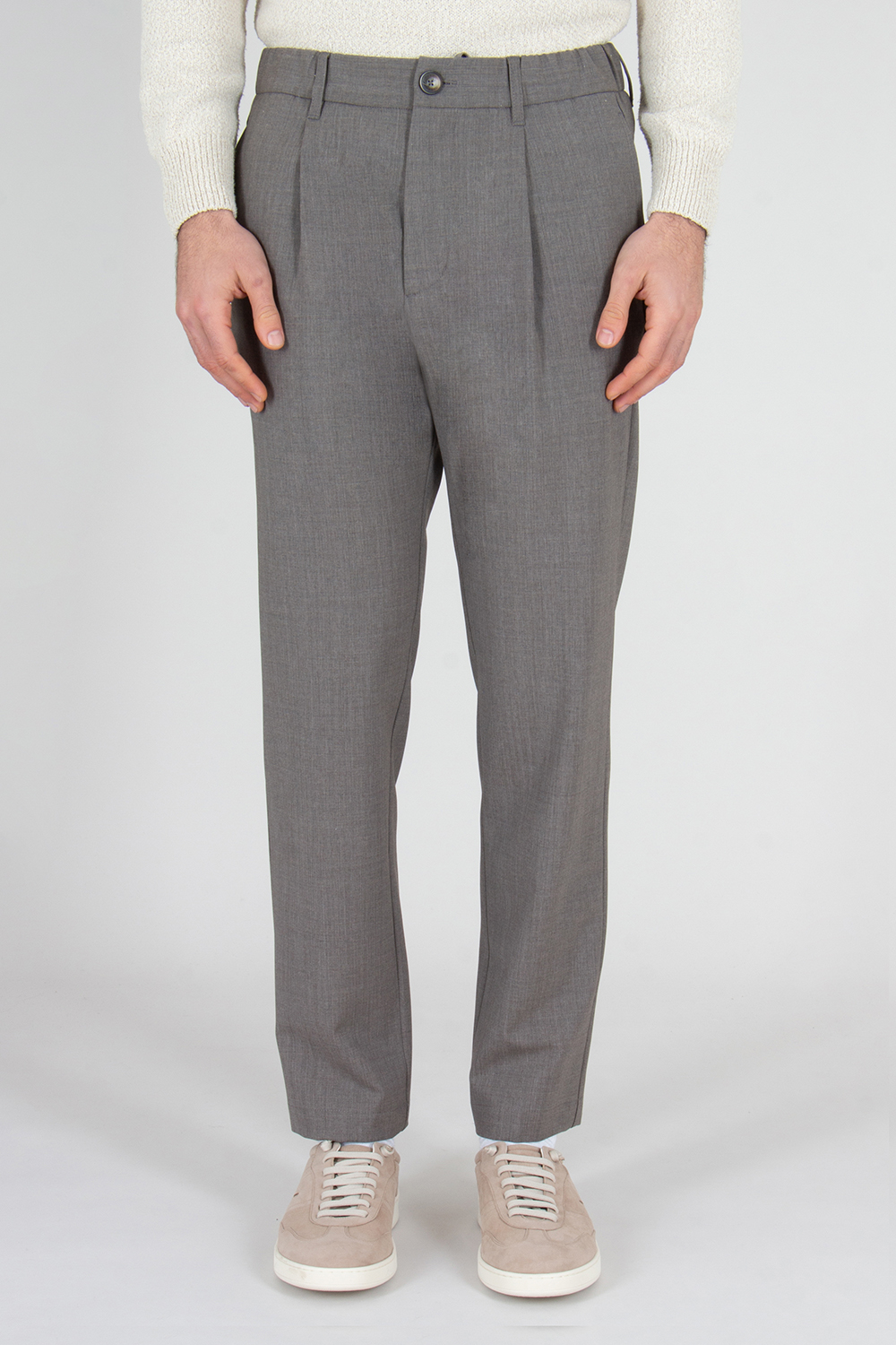 HERNO Regular Fit Bi-Stretch Virgin Wool Pants