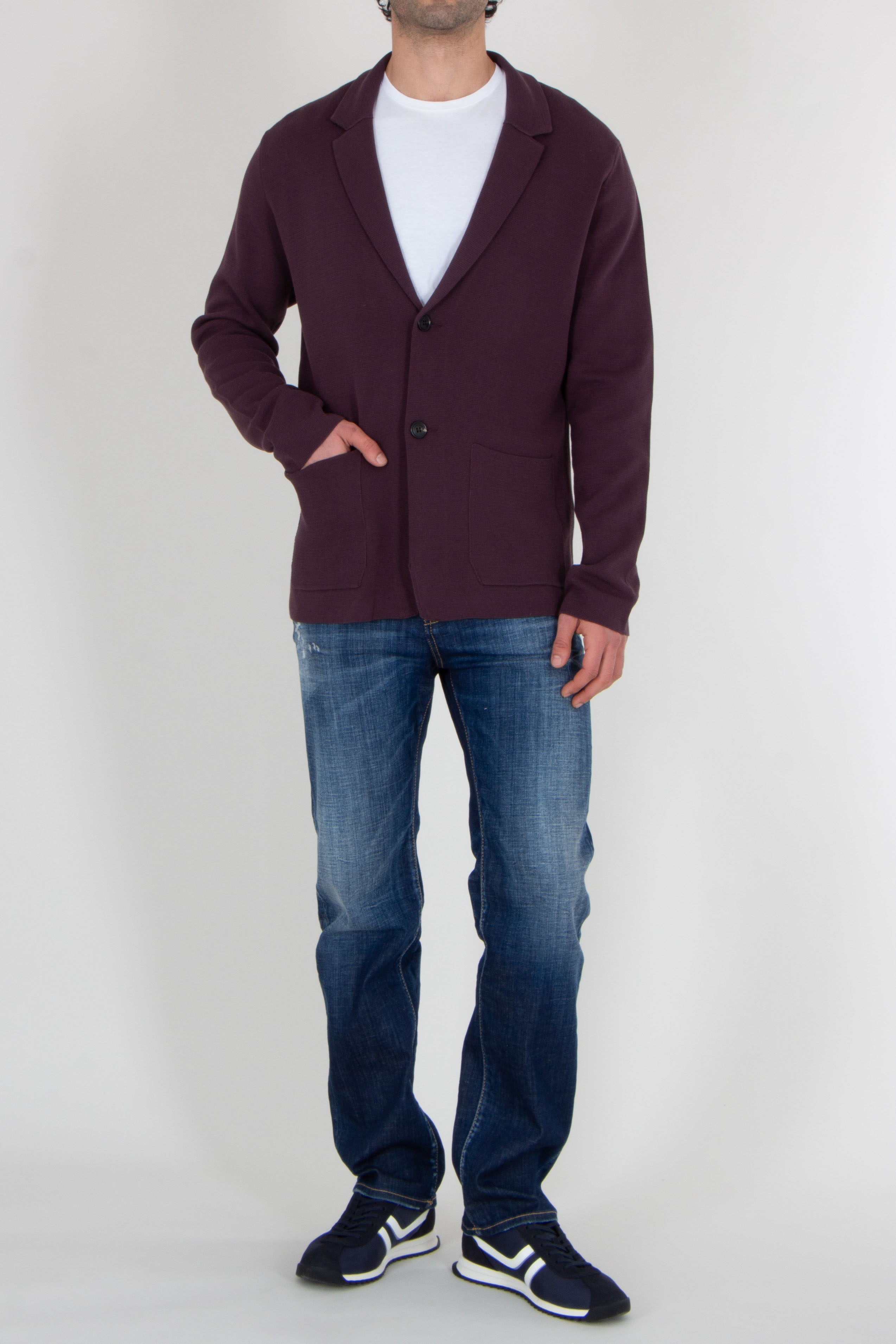 ROBERTO COLLINA Woven Cotton Cardigan Fico