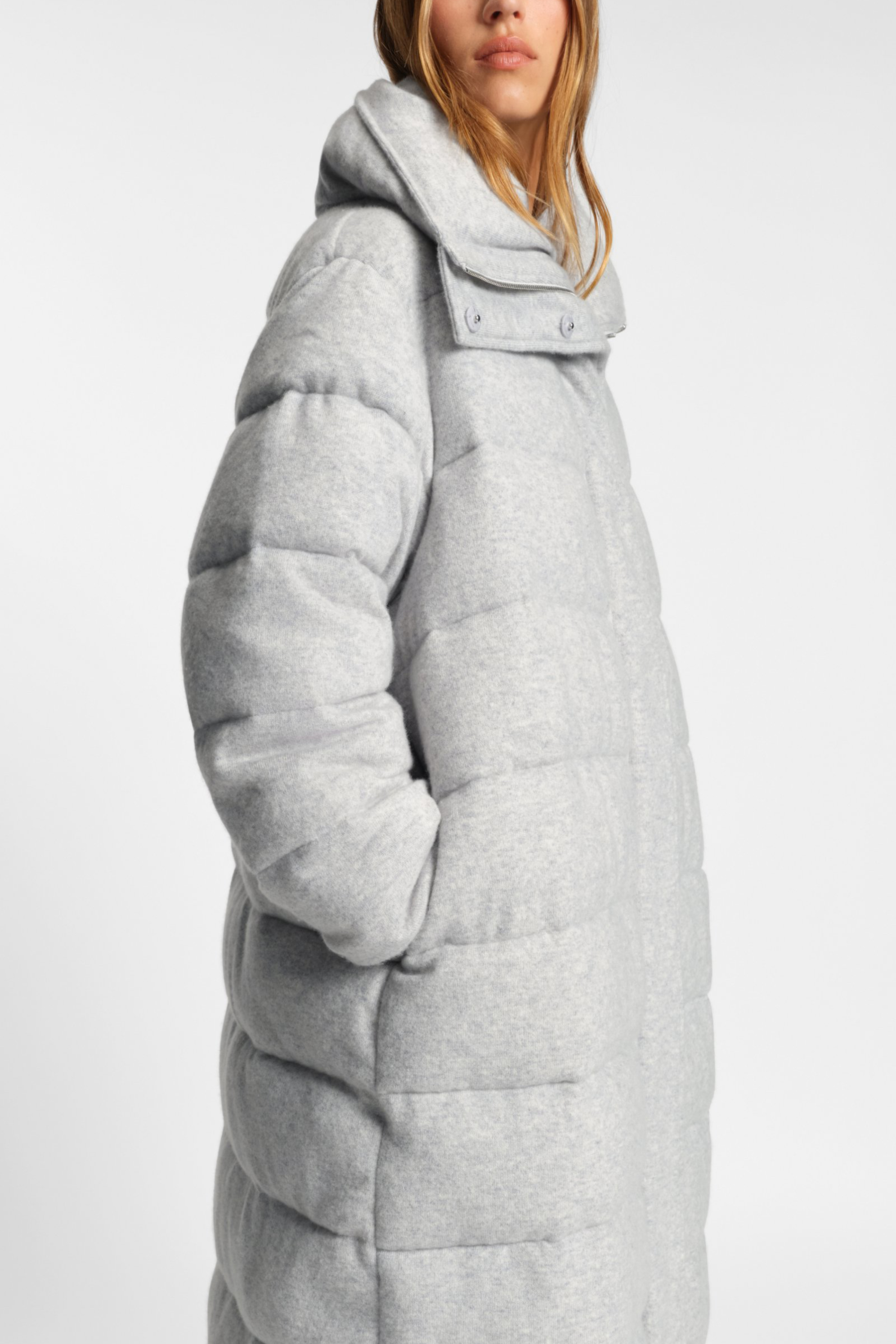 BOSS Relaxed Fit Padded Virgin Wool-Cashmere Blend Knitted Coat Fuyork Mantel, Pullover, Sweatshirt, Kapuzenpulli, Jacke