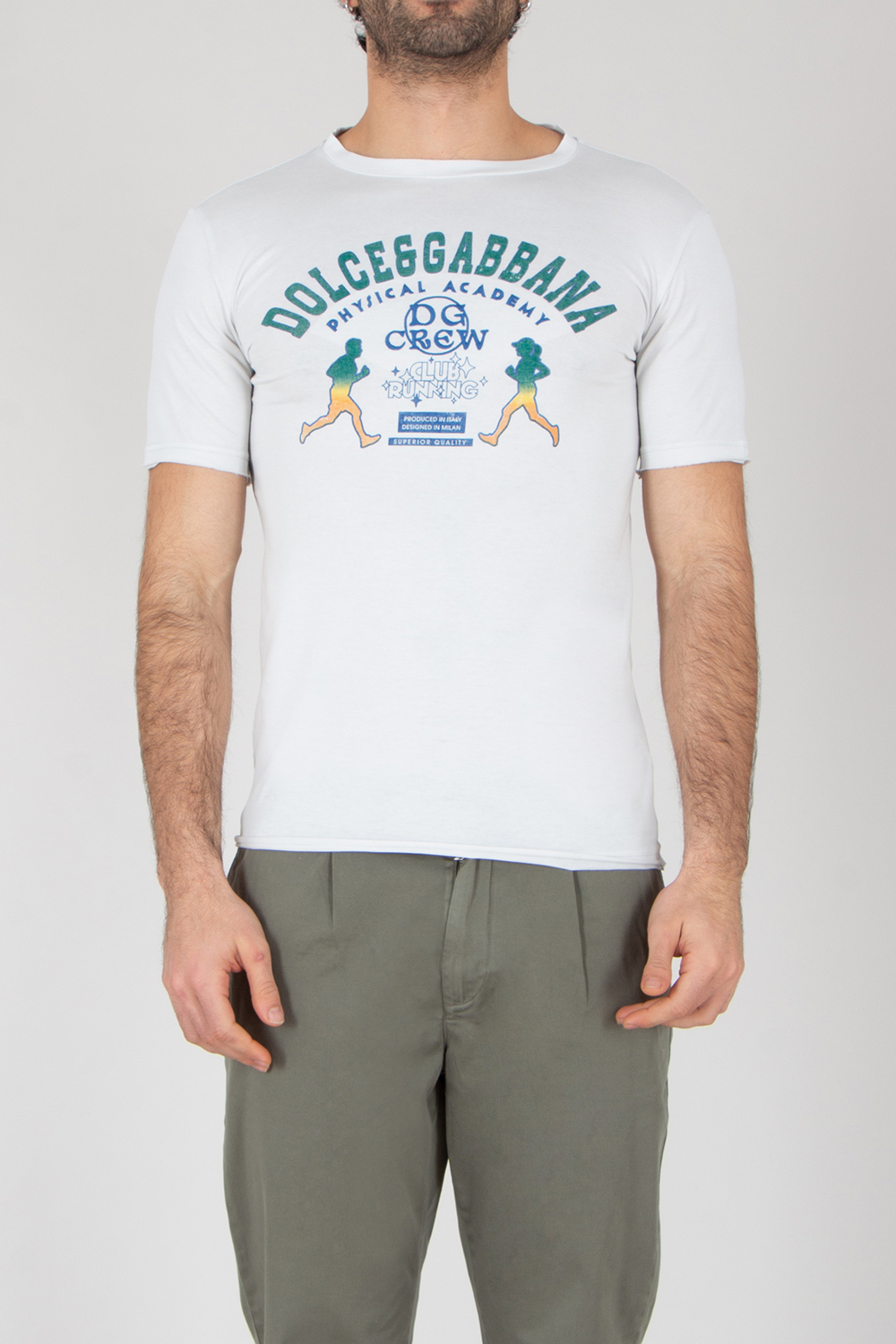 DOLCE & GABBANA Regular Fit Print & Embroidery Cotton Jersey T-Shirt