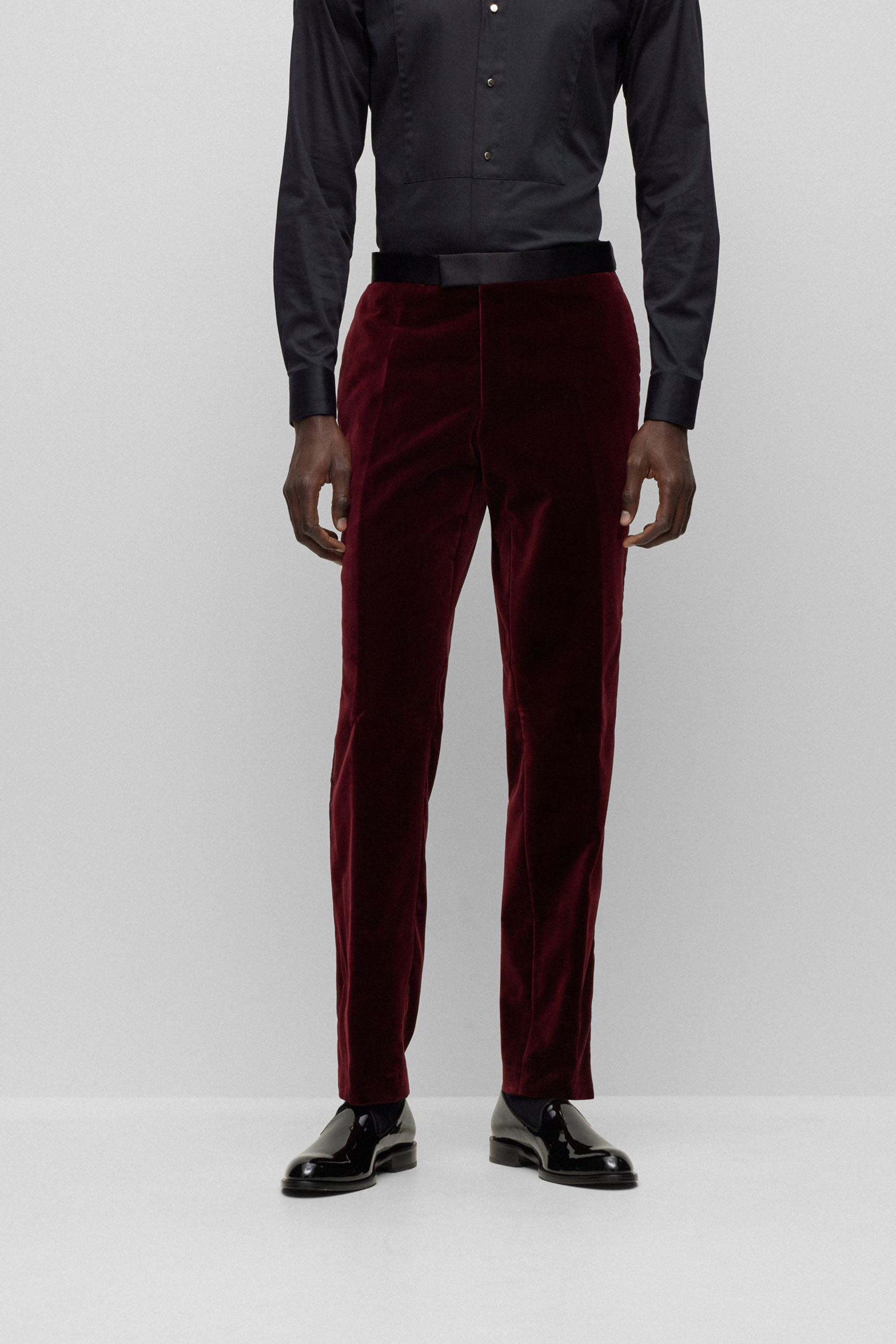 BOSS Cotton Velvet Tuxedo Pants H-Genius BOSS Cotton Velvet Tuxedo Pants H-Genius