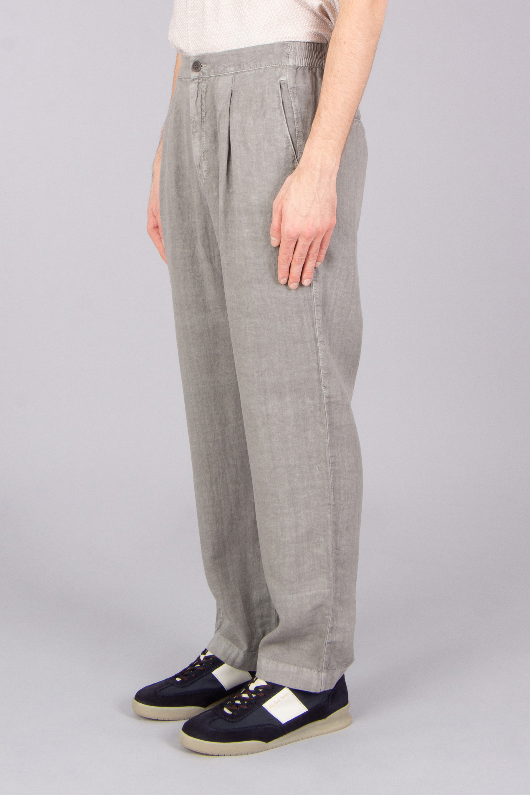 TRUSTED HANDWORK Relaxed Fit Linen-Lyocell Blend Pants