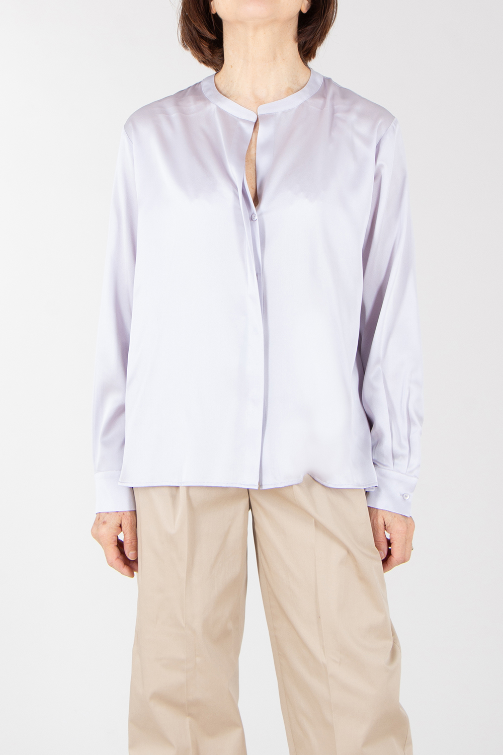 KIEFERMANN Relaxed Fit Silk Stretch Satin Blouse Tuija