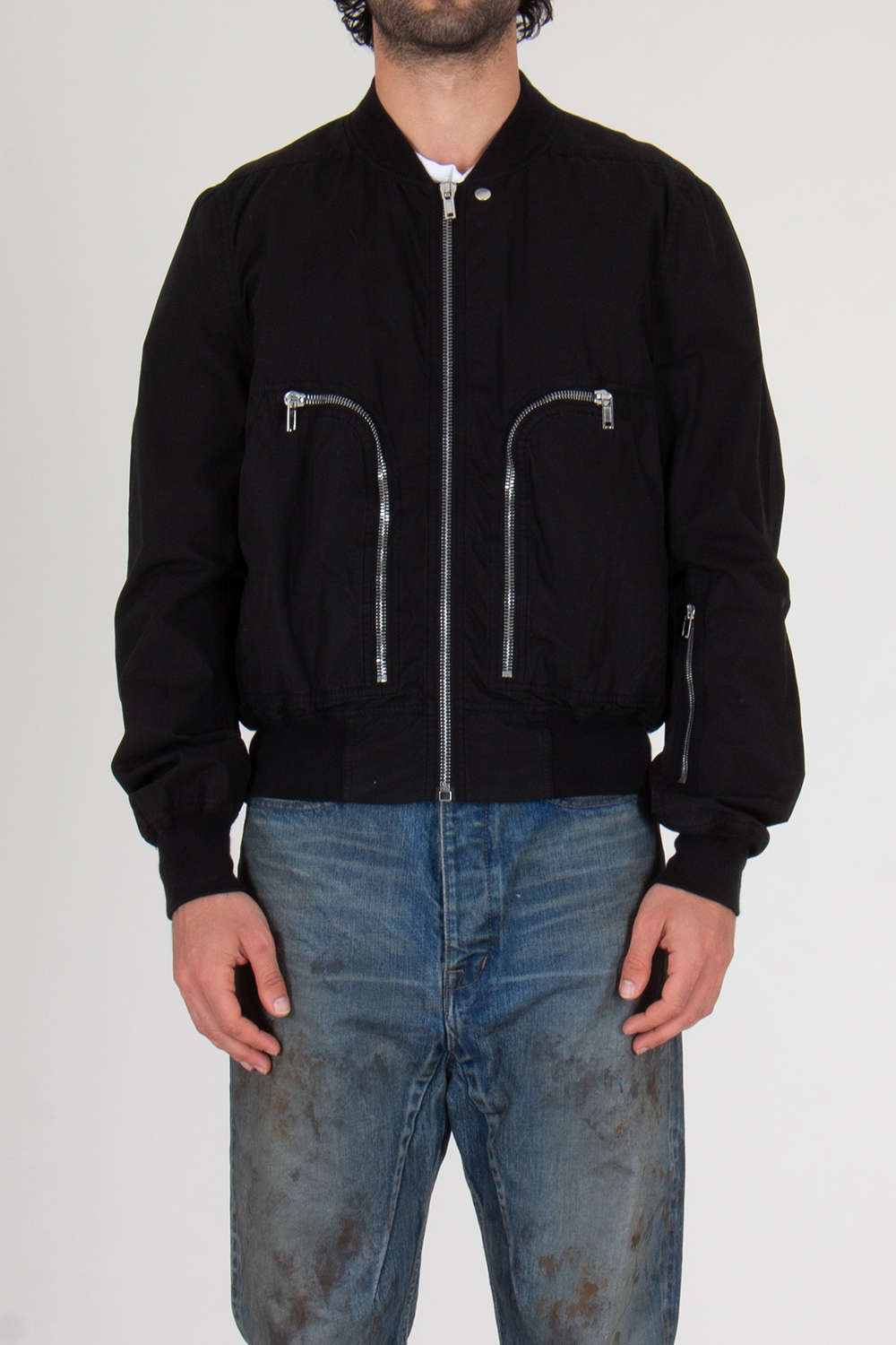 RICK OWENS DRKSHDW Organic Ripstop Cotton Bomber Jacket Bauhaus Flight