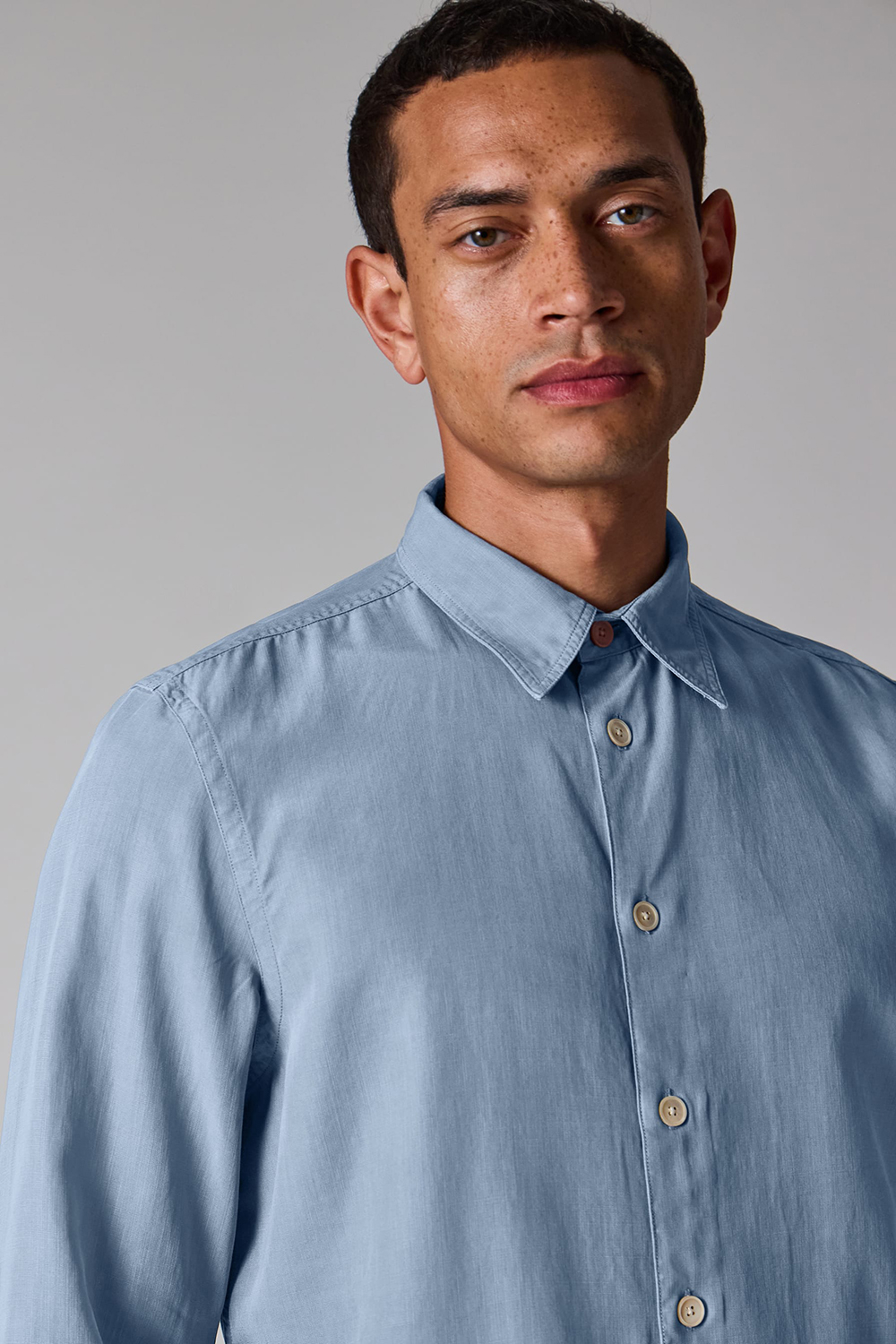 PAUL SMITH Regular Fit Lyocell-Cotton Slub Shirt