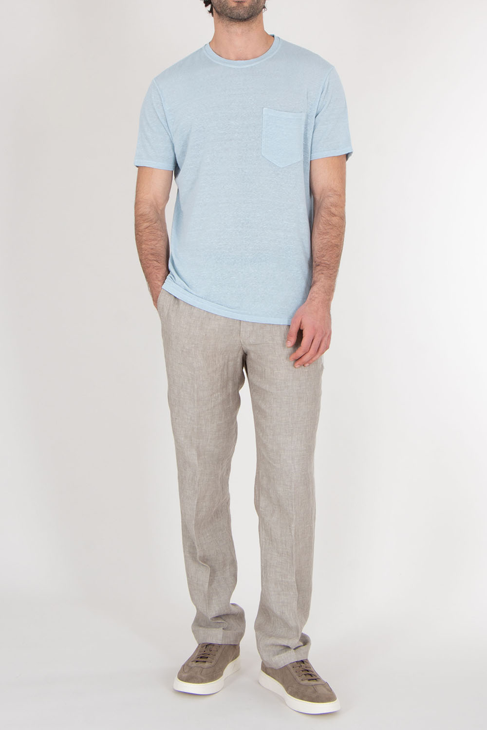 BOWERY NYC Regular Fit Linen Jersey T-Shirt Essential