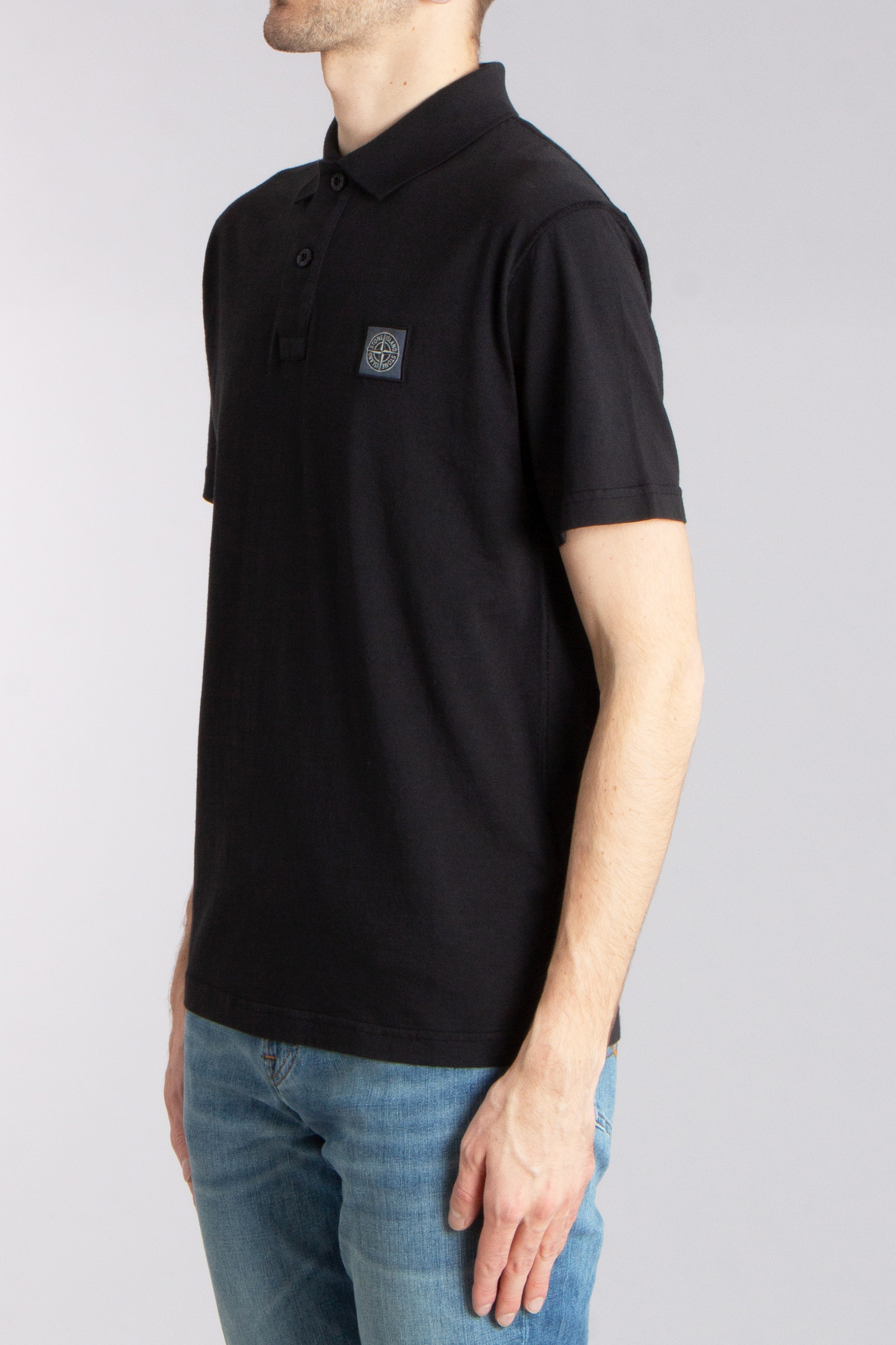 STONE ISLAND Fissato Effect Organic Cotton Jersey Polo Shirt STONE ISLAND Fissato Effect Organic Cotton Jersey Polo Shirt