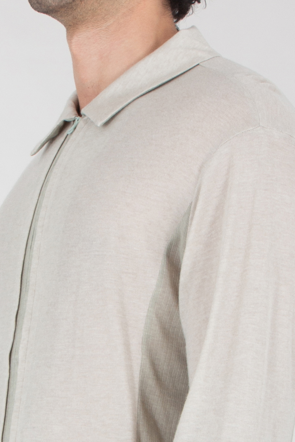 XLIM Regular Fit Panelled Cardigan With Raw Edge Detail 