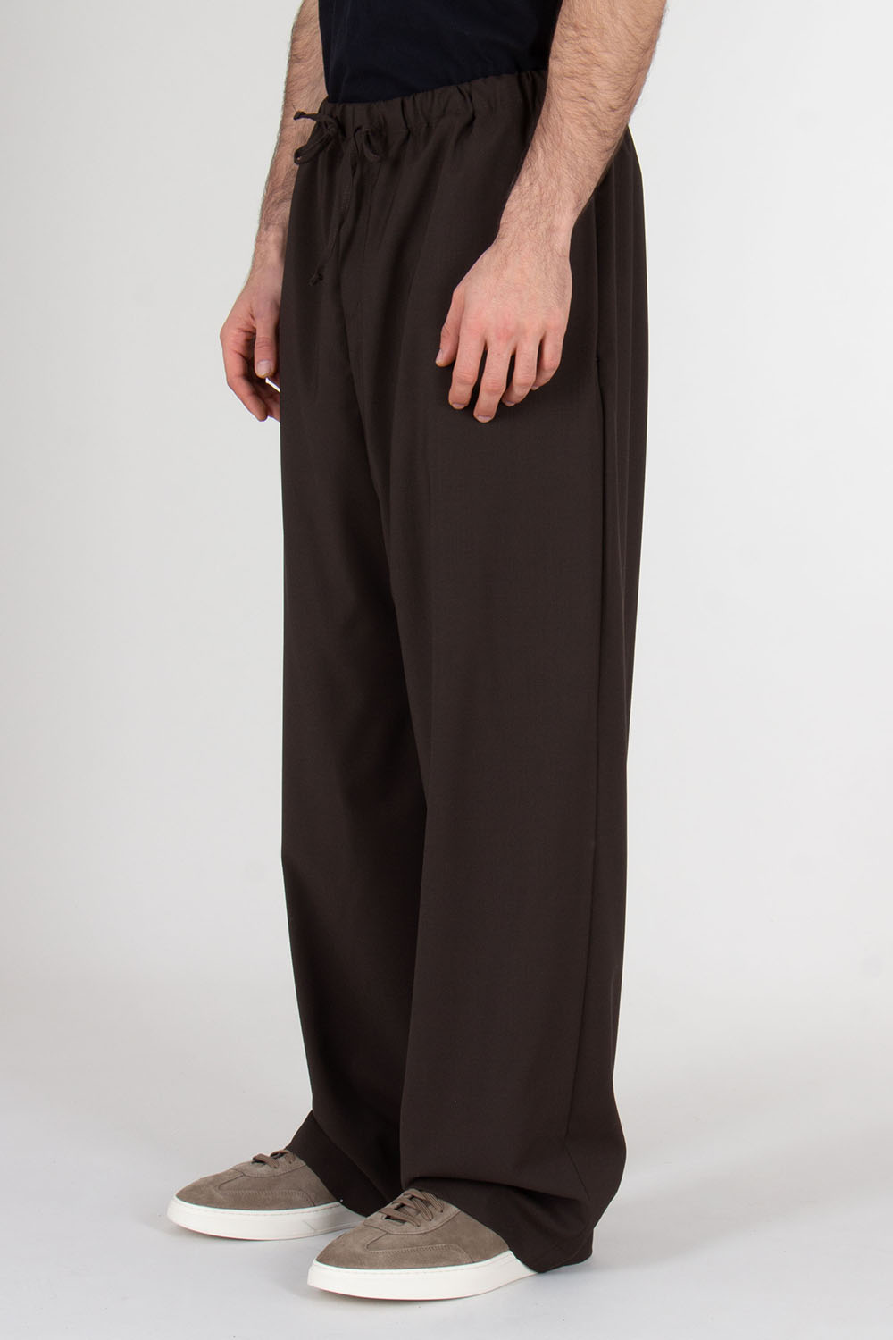 BECKHAM x BOSS Relaxed Fit Wide Leg Trousers 