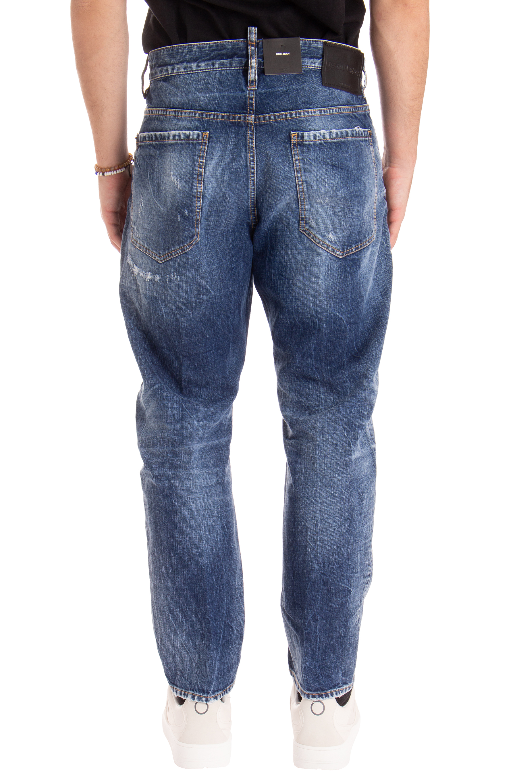 DSQUARED2 Dark Ripped Wash Bro Jeans DSQUARED2 Dark Ripped Wash Bro Jeans