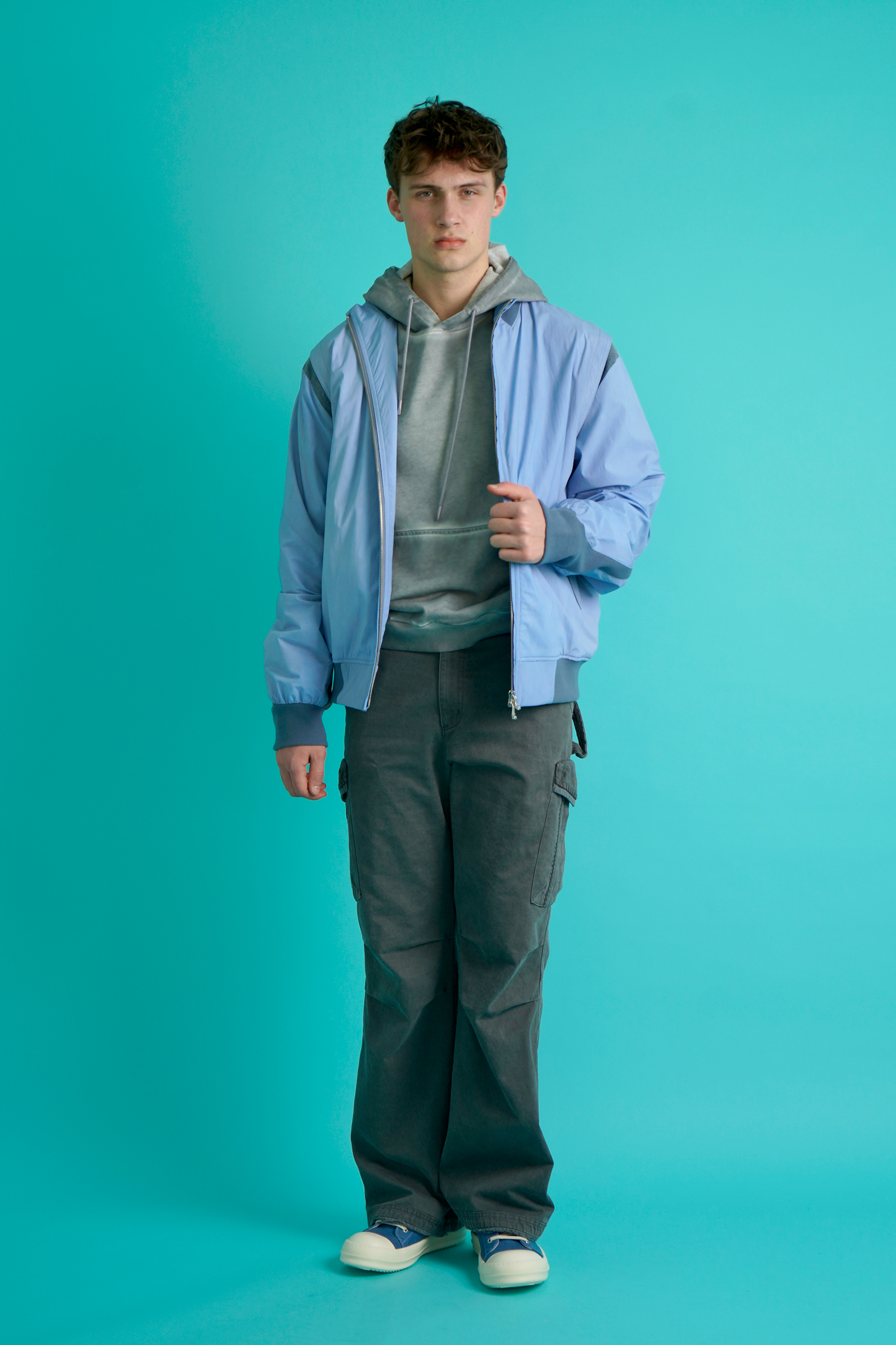 Mantel, Hosen, Stehend, Jacke, Langarm