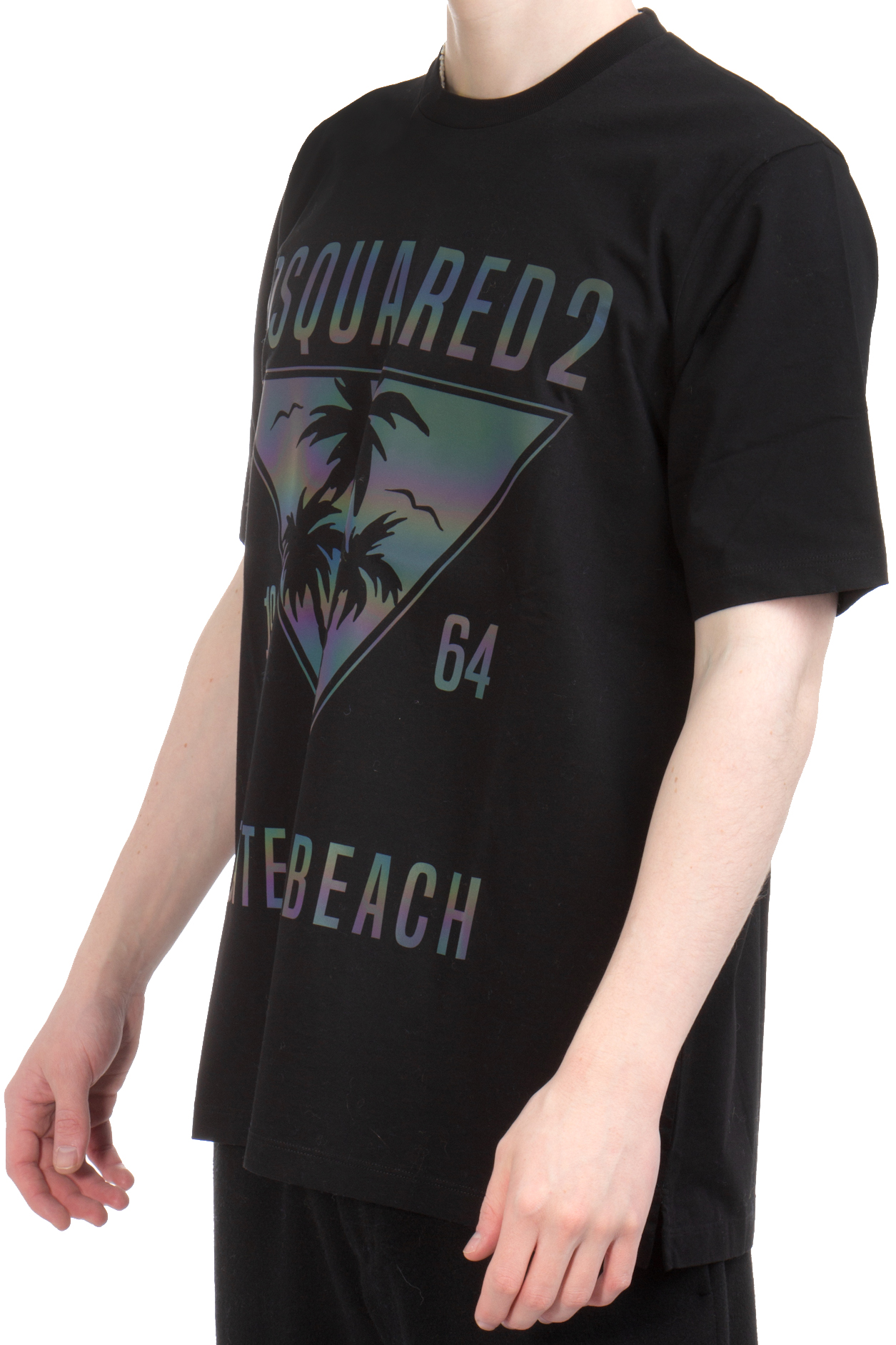 DSQUARED2 Caten's Beach Slouch Print Cotton Jersey T-Shirt DSQUARED2 Caten's Beach Slouch Print Cotton Jersey T-Shirt