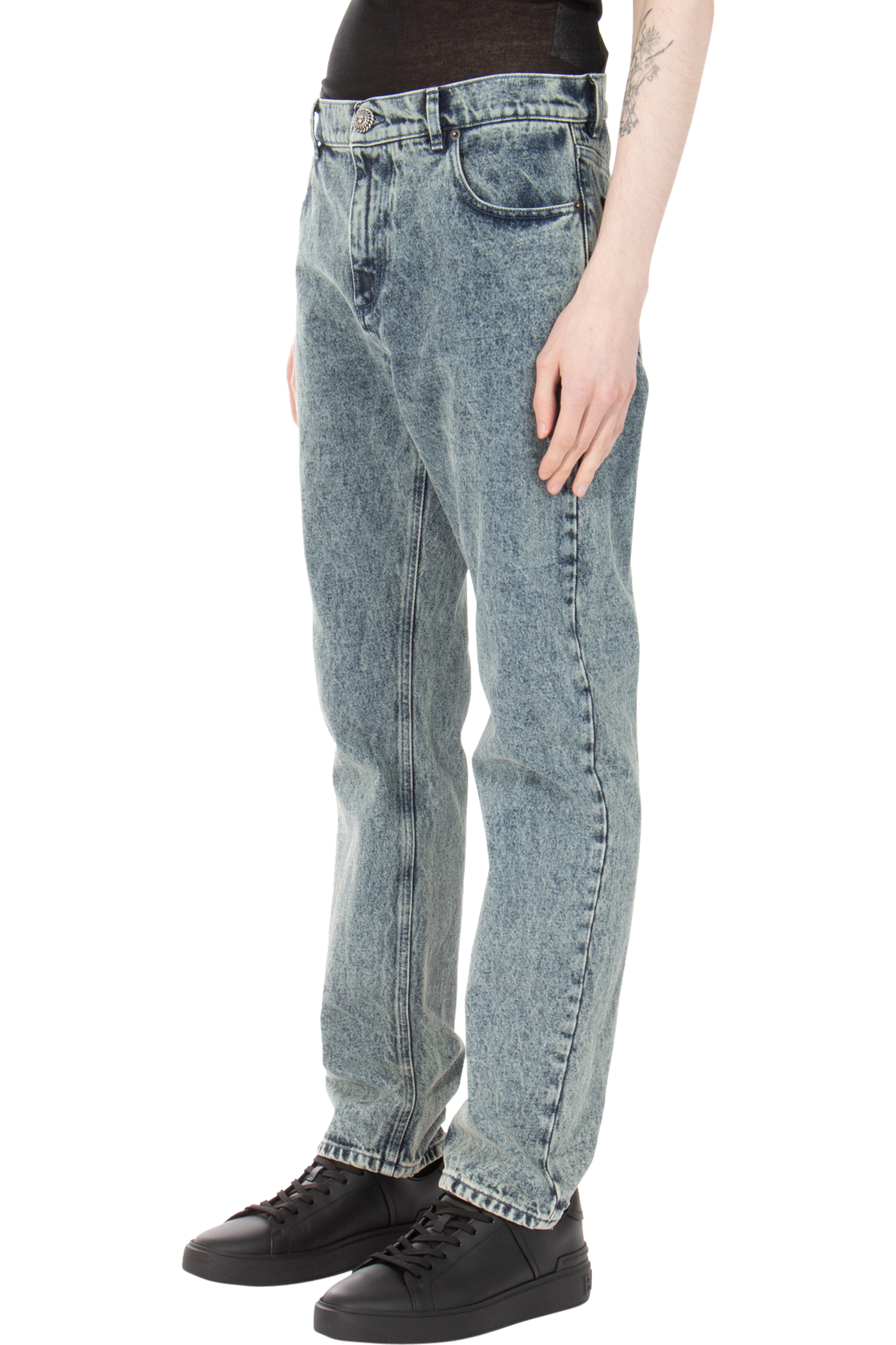 BALMAIN Regular Fit Premium Cotton Denim Jeans BALMAIN Regular Fit Premium Cotton Denim Jeans