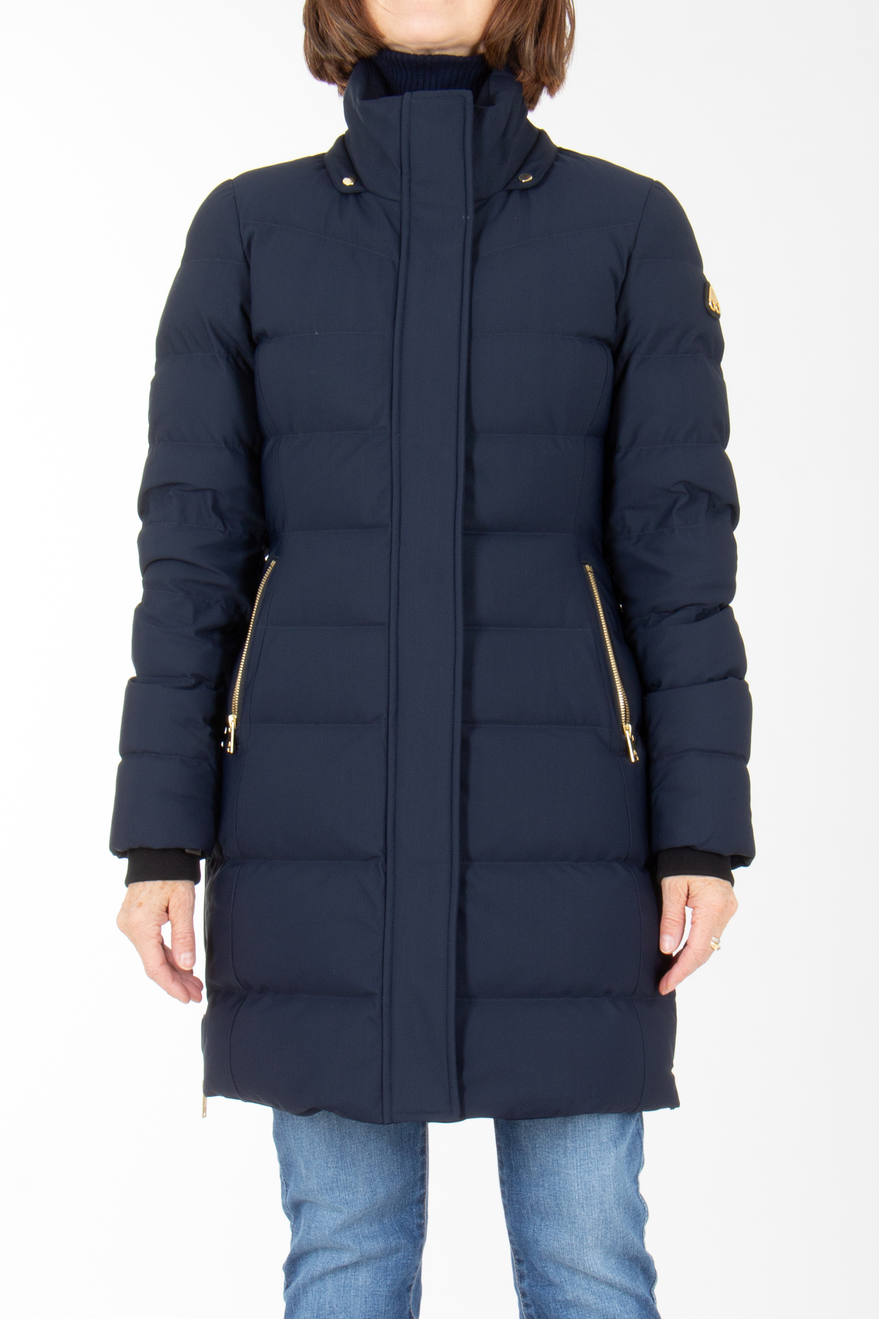 Mantel, Jacke, Jeanshose, Gesicht