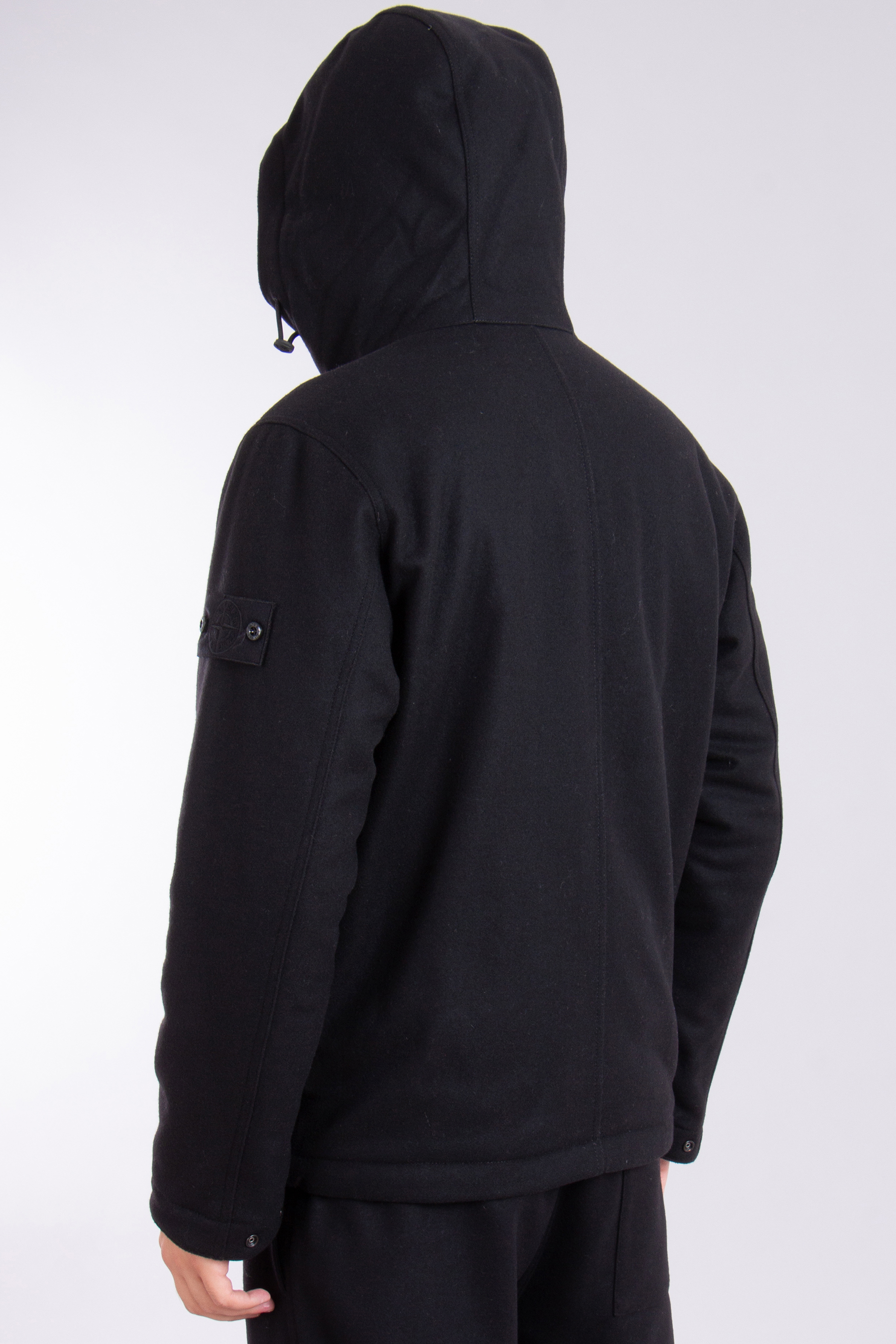 STONE ISLAND Ghost Piece Padded Carded Wool-Nylon Flannel Jacket STONE ISLAND Ghost Piece Padded Carded Wool-Nylon Flannel Jacket