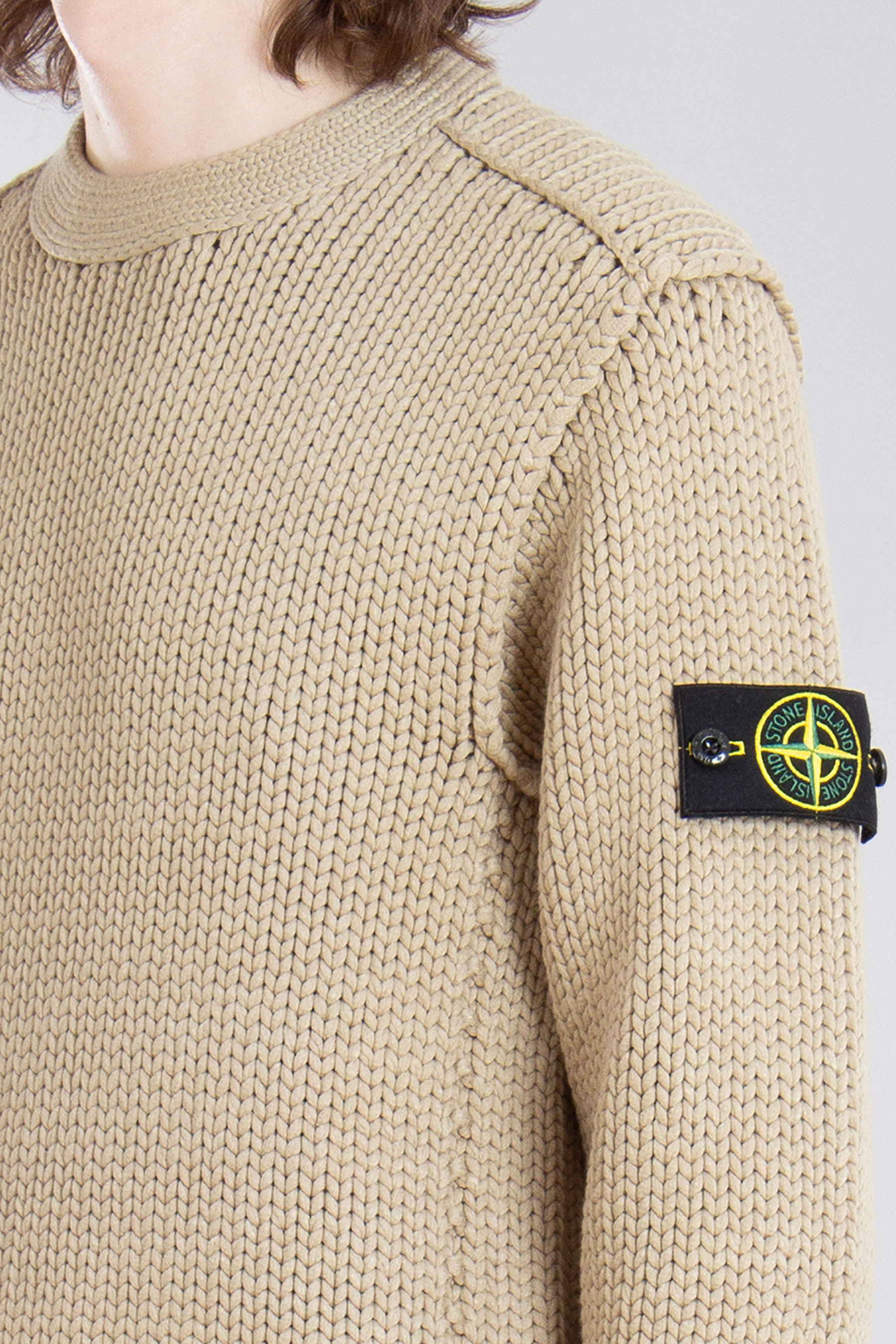 STONE ISLAND Chain Stitch Viscose-Nylon Sweater STONE ISLAND Chain Stitch Viscose-Nylon Sweater