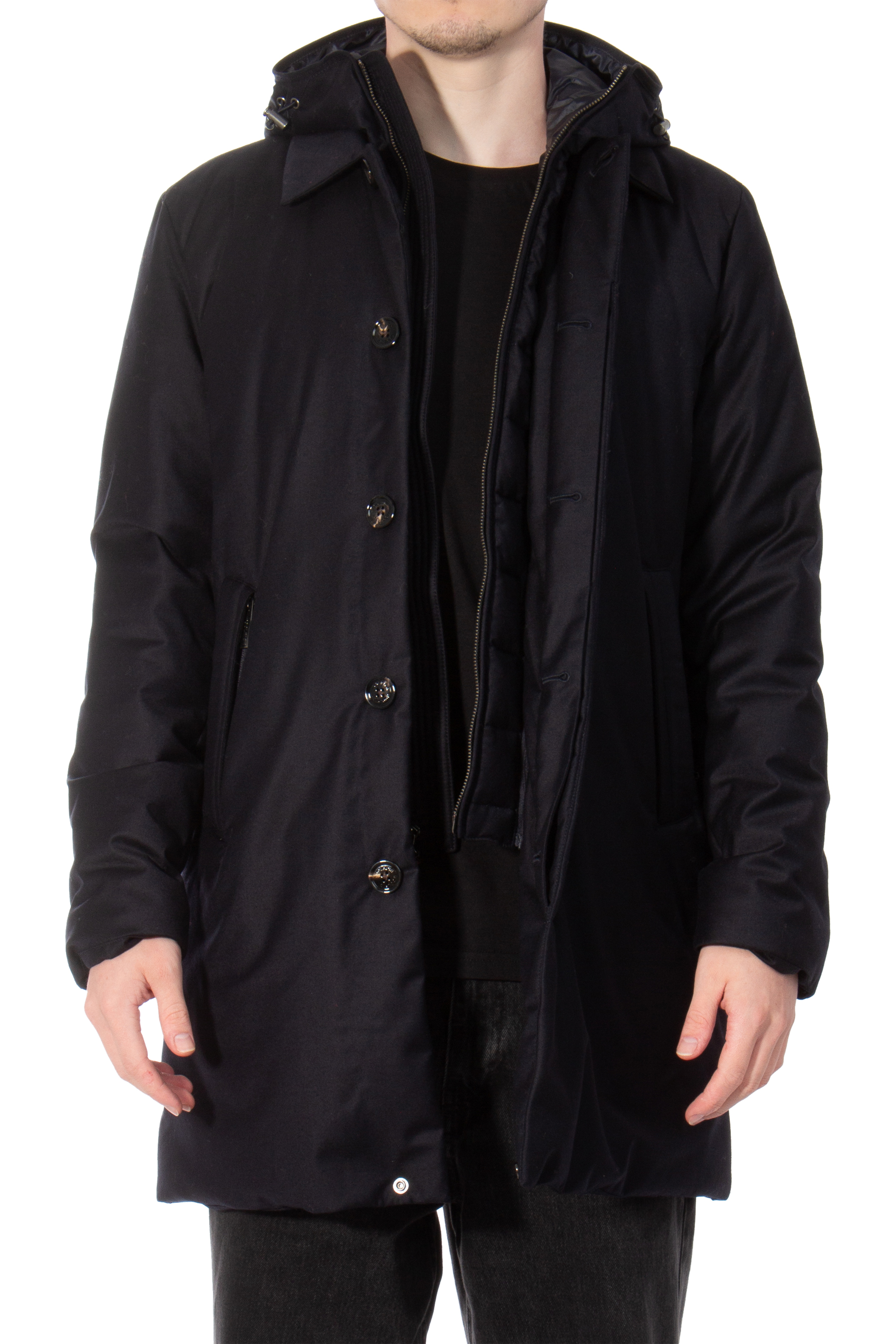WOOLRICH Luxe Virgin Wool Silk 2-in-1 Parka WOOLRICH Luxe Virgin Wool Silk 2-in-1 Parka