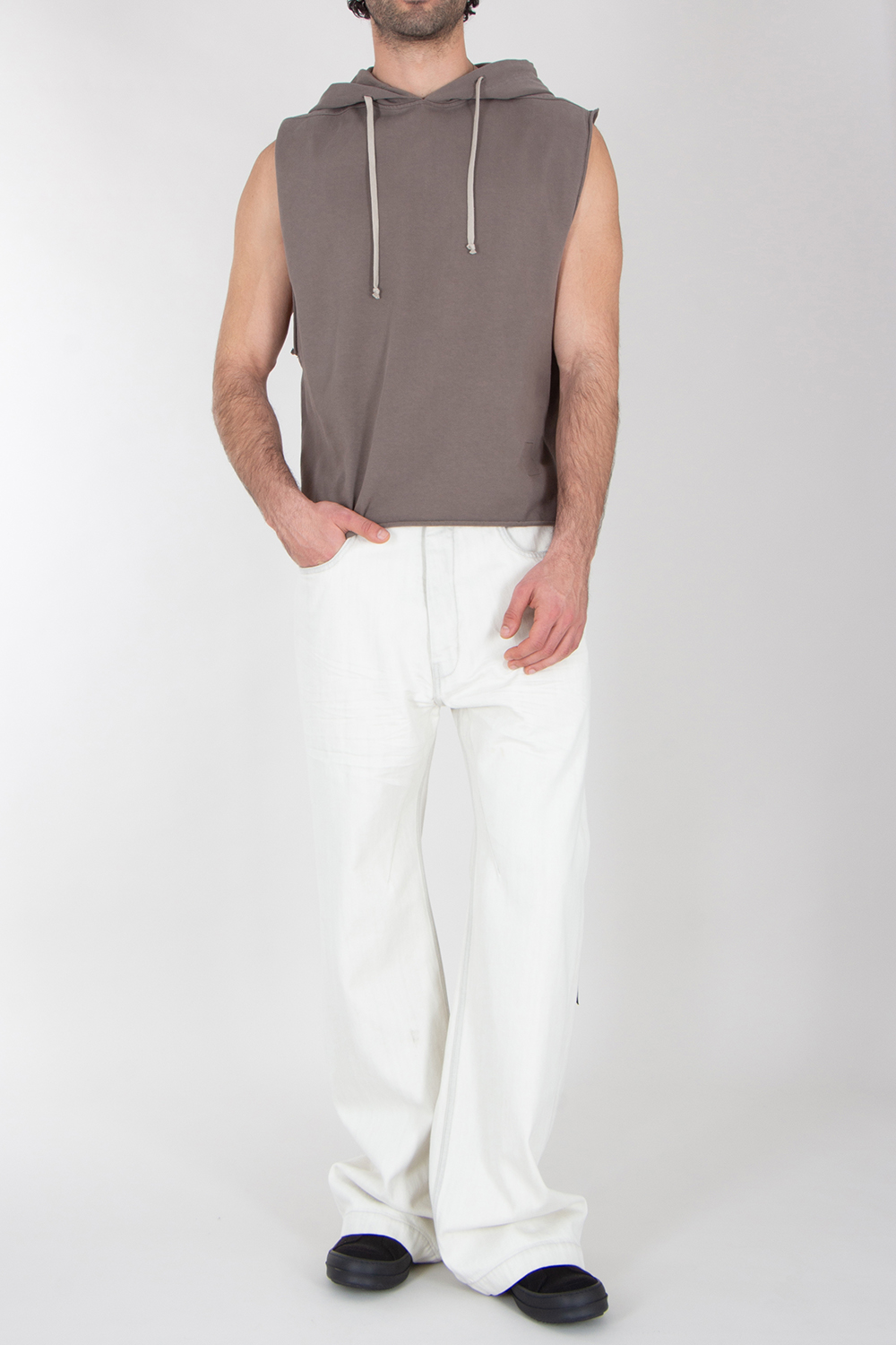 RICK OWENS DRKSHDW Relaxed Fit Sleeveless Hooded Tunic 
