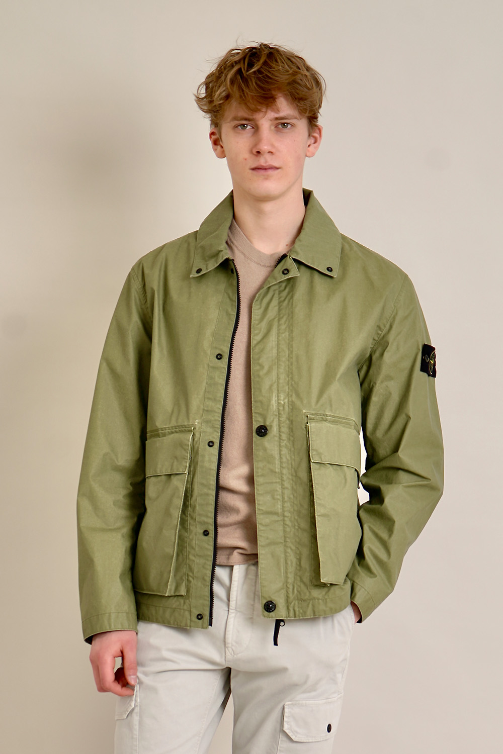 STONE ISLAND Regular Fit Coated Coach Jacket