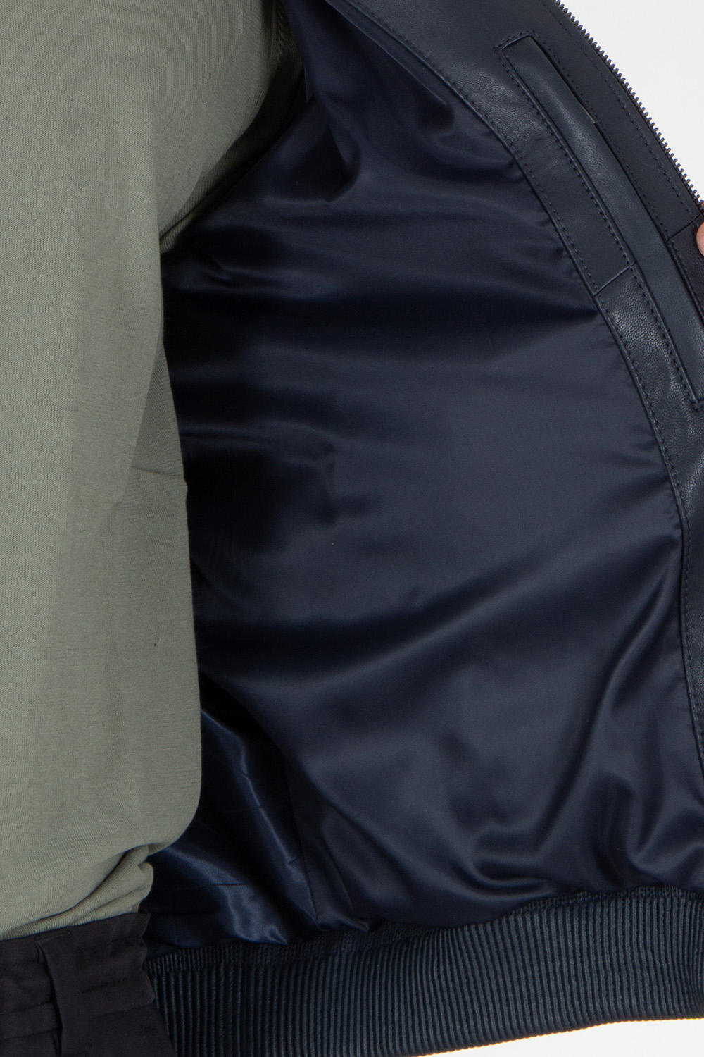 BOSS x ASTON MARTIN Straight Fit Lamb Leather Jacket H-Mamun