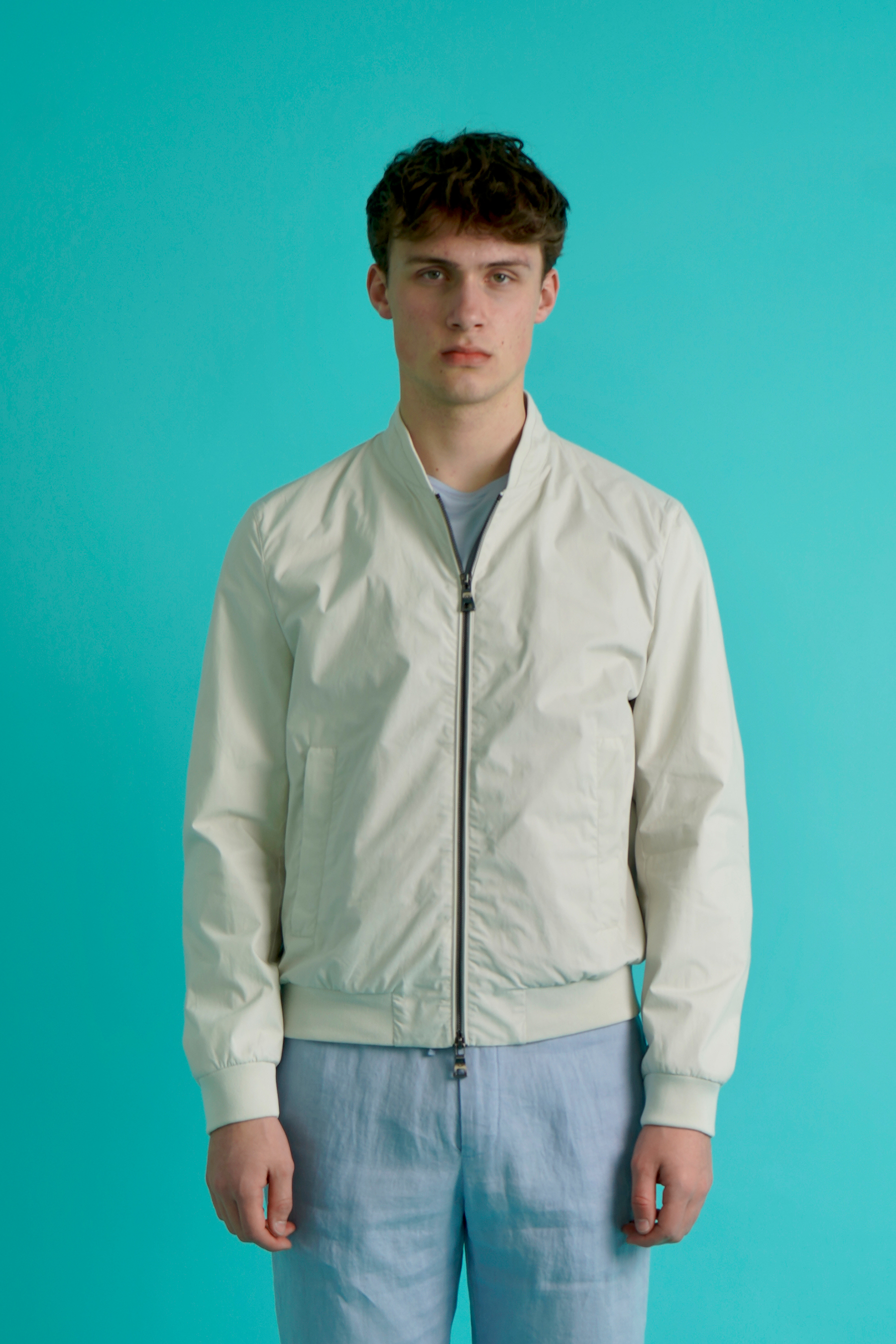 MAXIMILIAN Regular Fit Cotton Bomber Jacket Dave Mantel, Jacke, Laborkittel, Hemd, Langarm