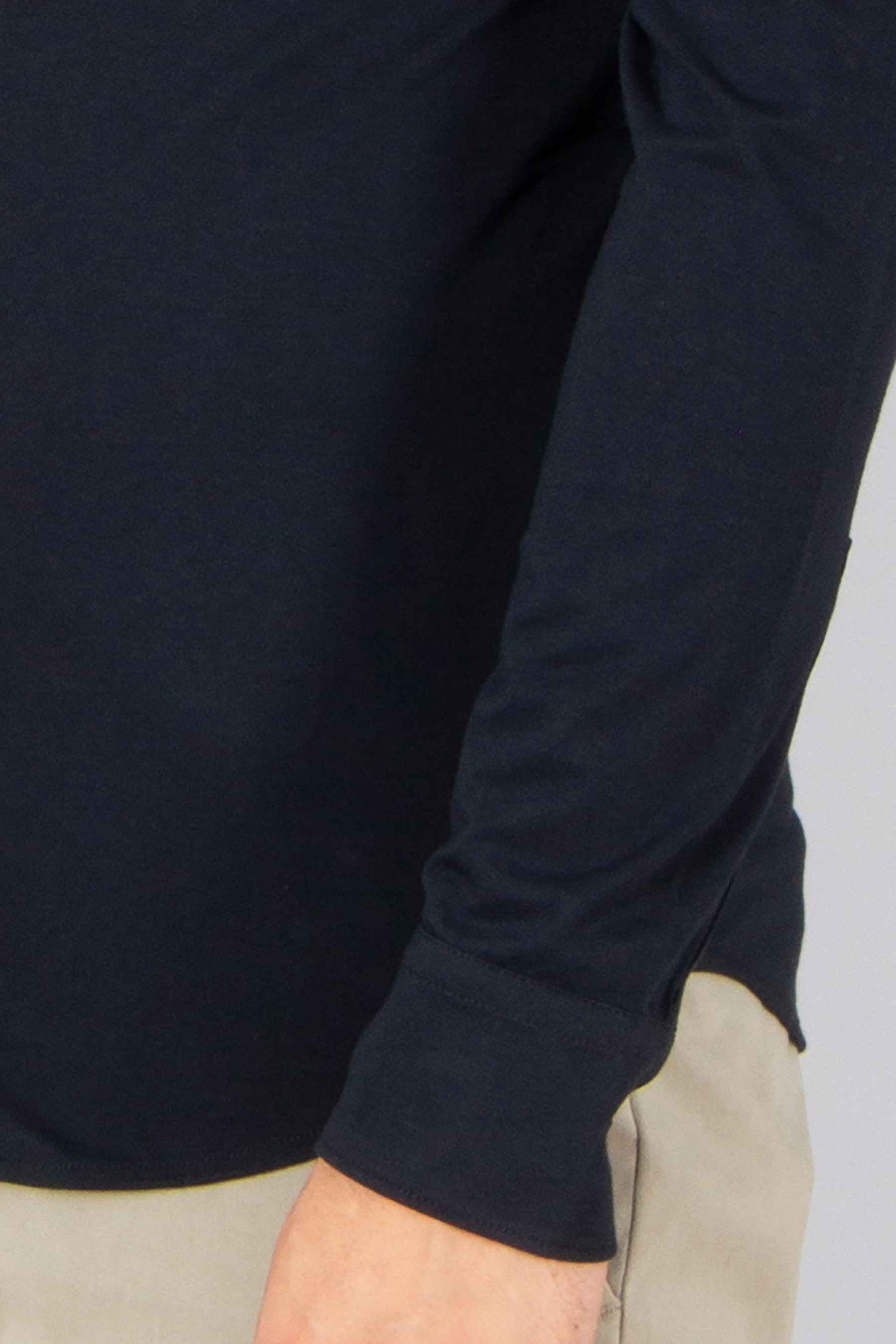 STEFAN BRANDT Slim Fit Urpima Sea Island Cotton Jersey Shirt Otis Langarm, Ärmel, Hosen, Mann, Person