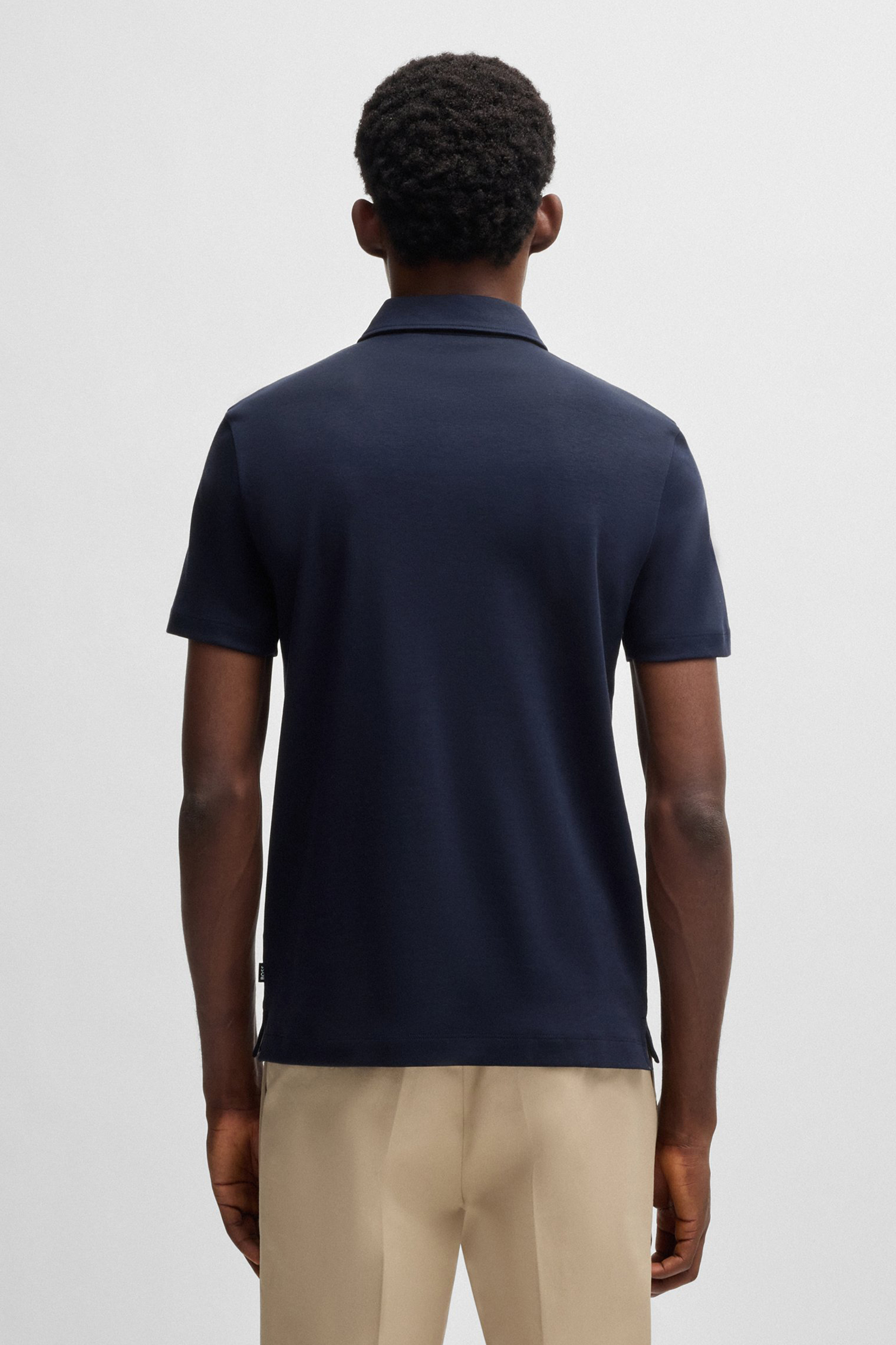 BOSS Slim Fit Interlock-Cotton Polo Shirt Palosh BOSS Slim Fit Interlock-Cotton Polo Shirt Palosh