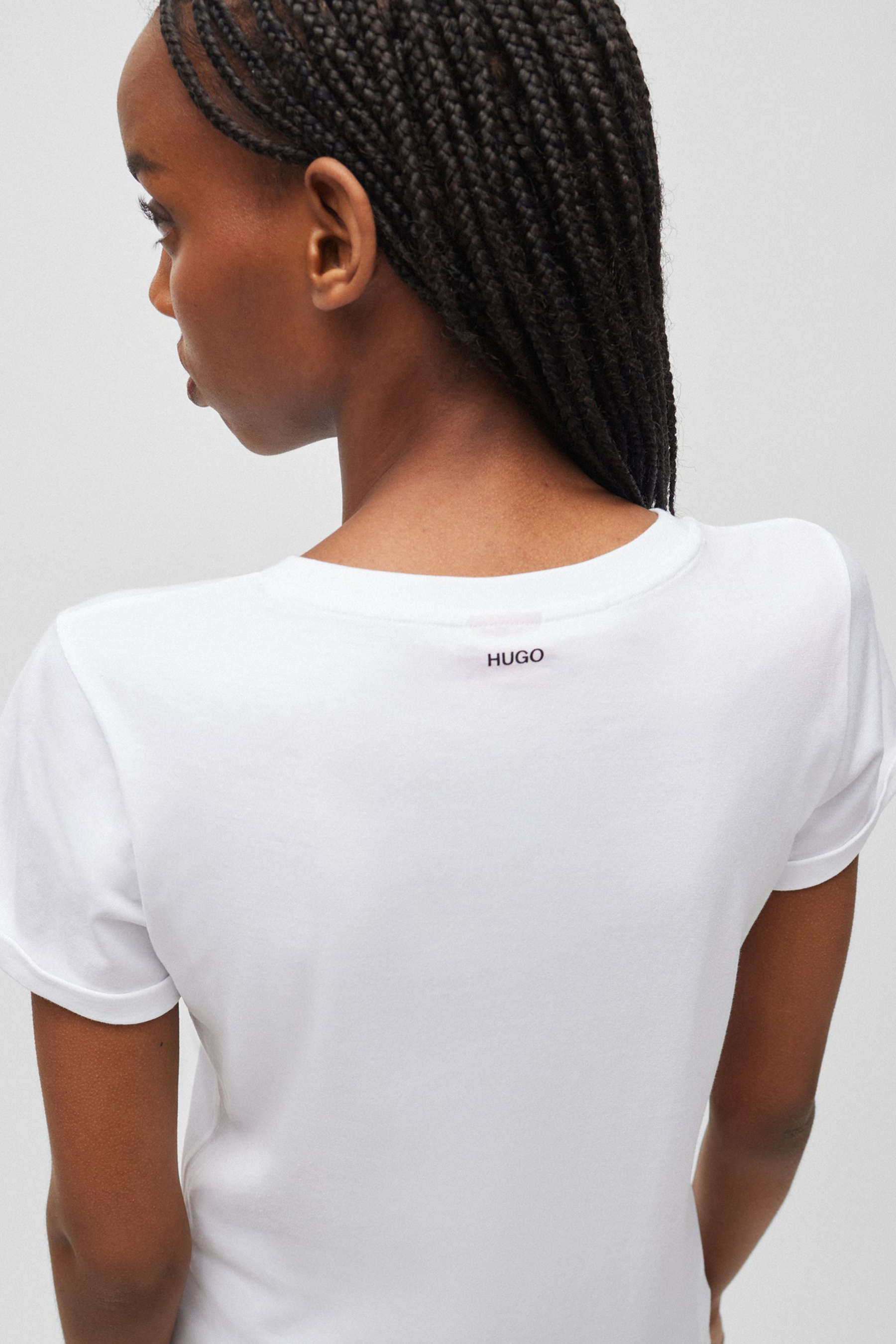 HUGO Slim Fit Cotton Jersey T-Shirt The Plain Tee HUGO Slim Fit Cotton Jersey T-Shirt The Plain Tee