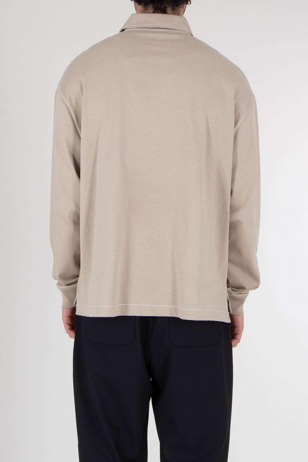 AMI PARIS Oversized Cotton Polo Shirt