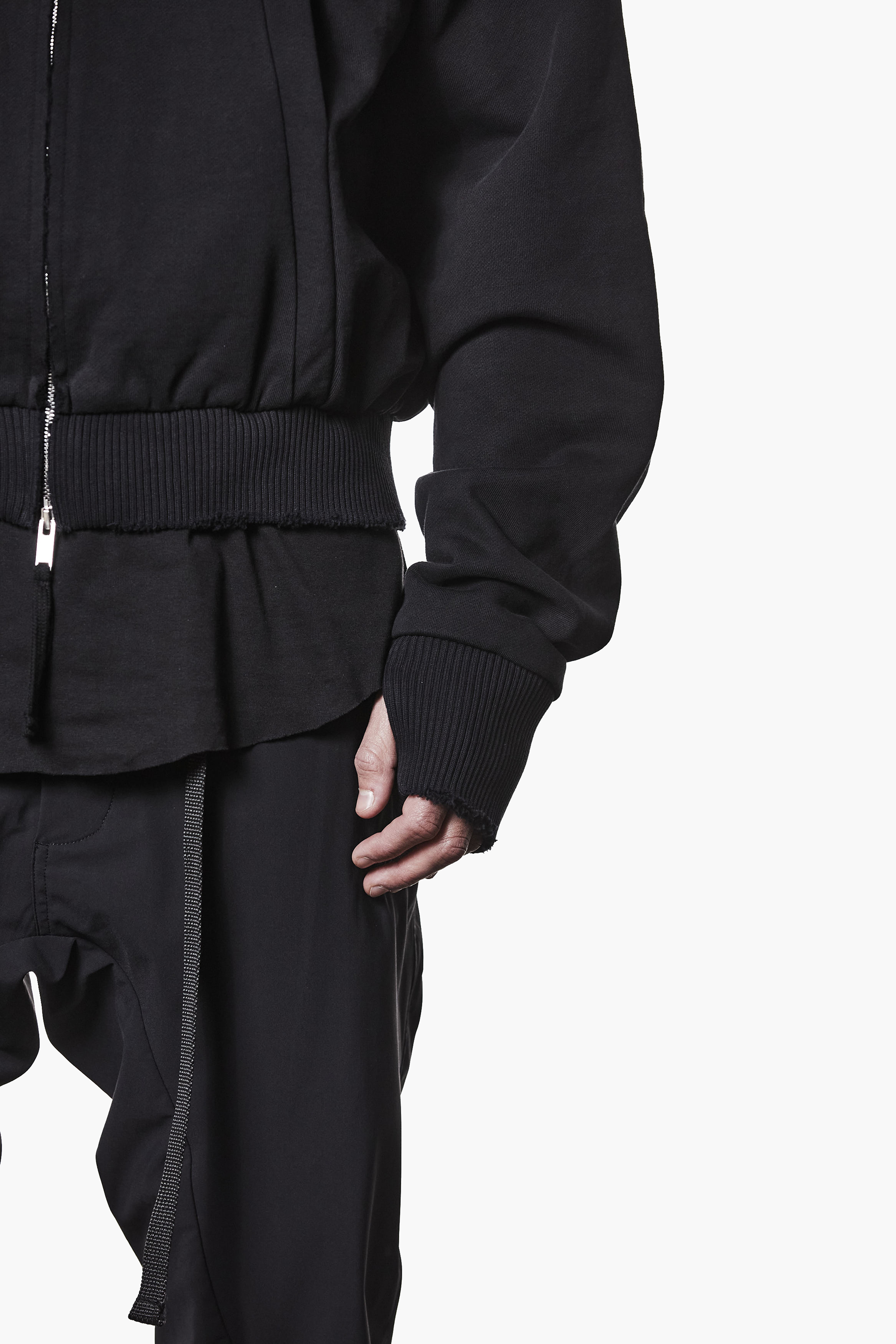 THOM KROM Relaxed Fit Cotton French Terry Zip-Up Hoodie Bekleidung, Langarm, Ärmel, Hosen, Mantel