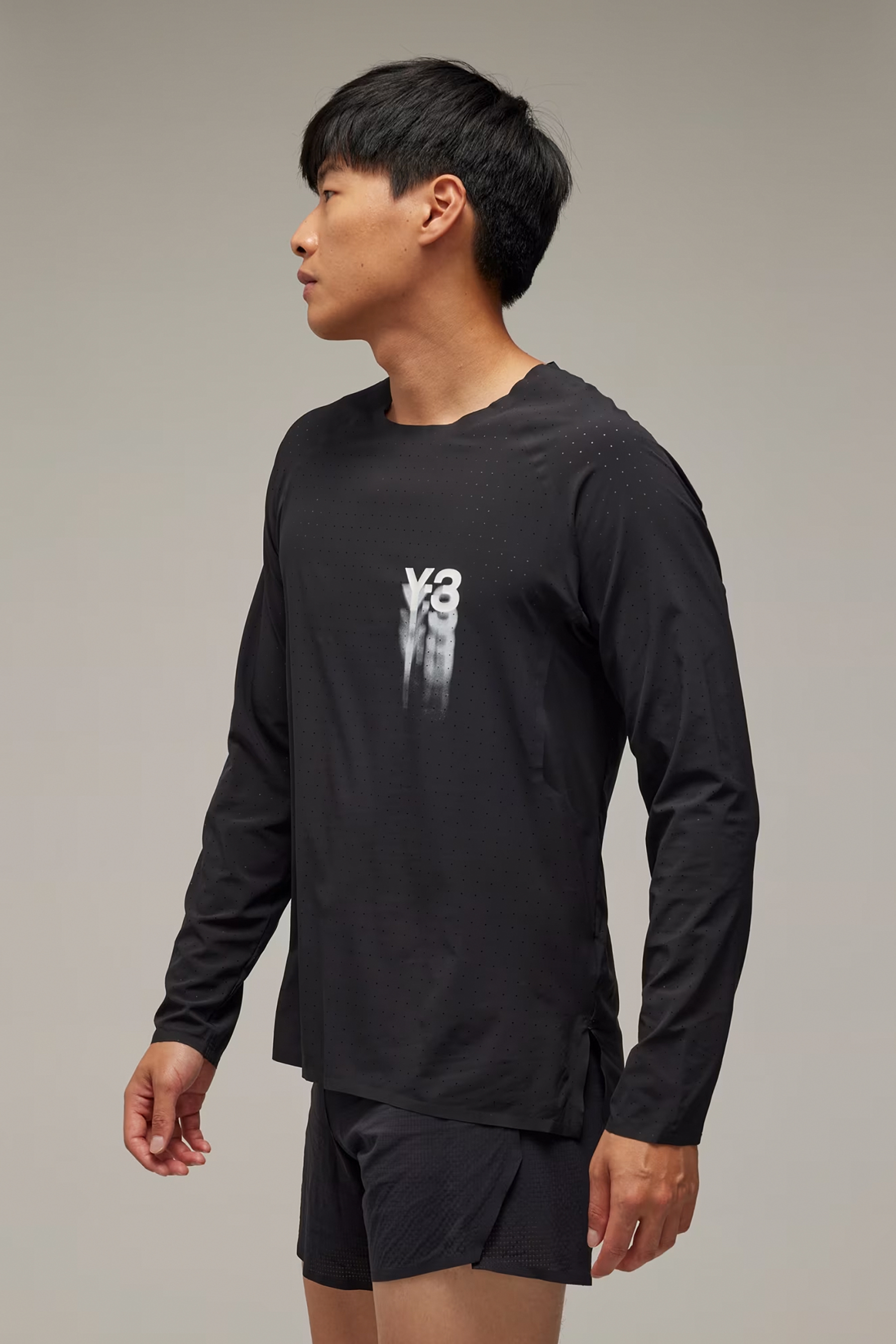 Y-3 Recycled Woven Stretch Running Long Sleeve T-Shirt Y-3 Recycled Woven Stretch Running Long Sleeve T-Shirt