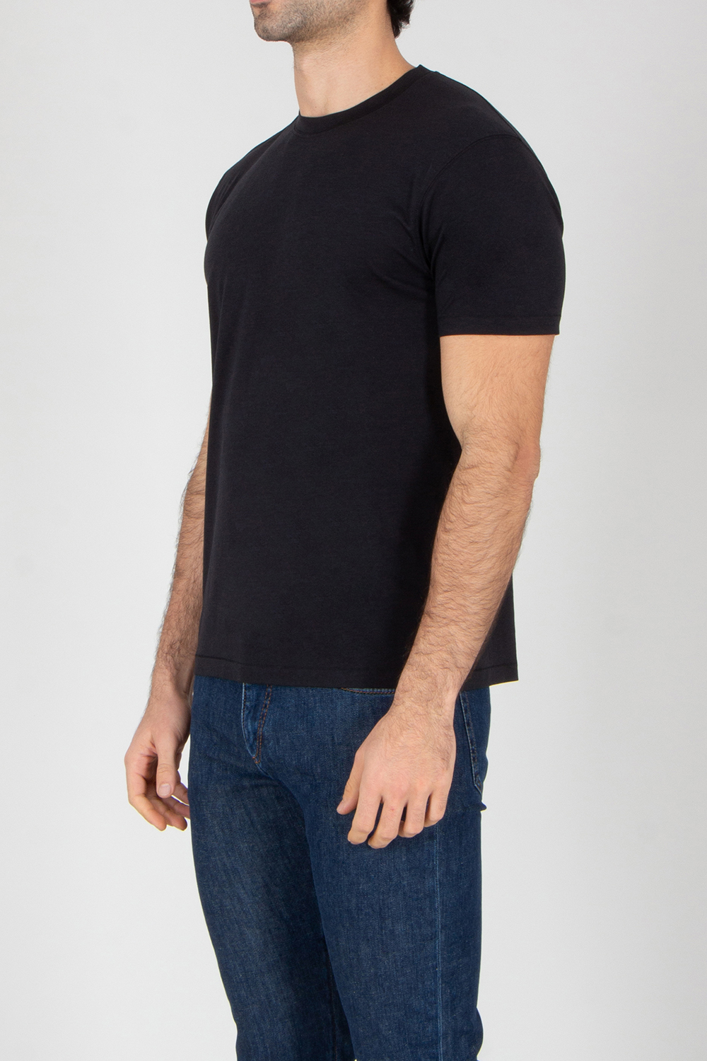 T-shirt, Jeans, Ärmel, Mann, Person