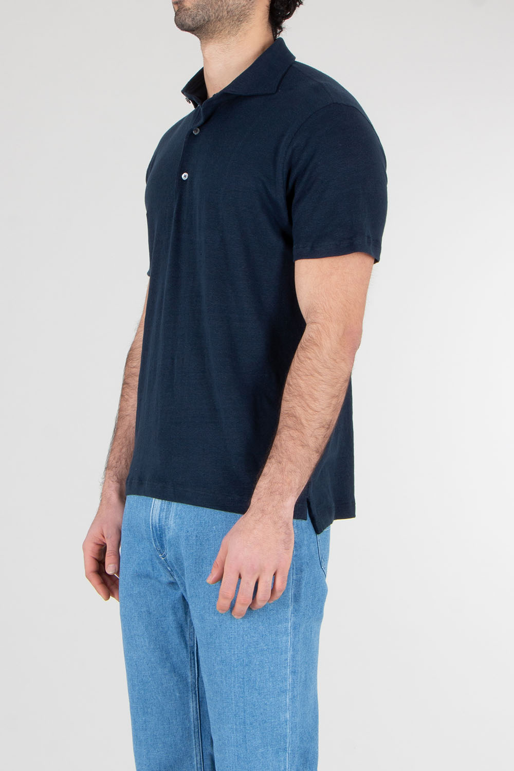 STEFAN BRANDT Regular Fit Linen Stretch Jersey Polo Shirt Laurin