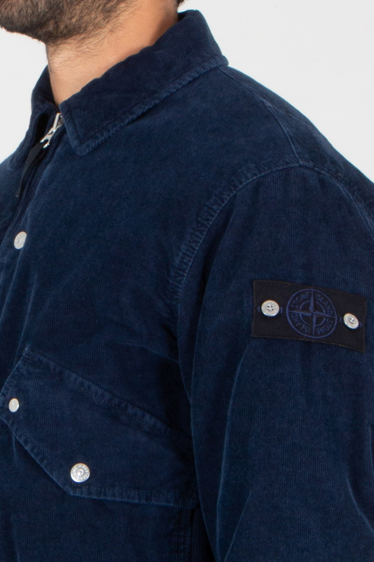 STONE ISLAND Regular Fit Rinsed Cotton Blend Micro Corduroy Jacket Hosen, Mantel, Jacke, Langarm, Jeans